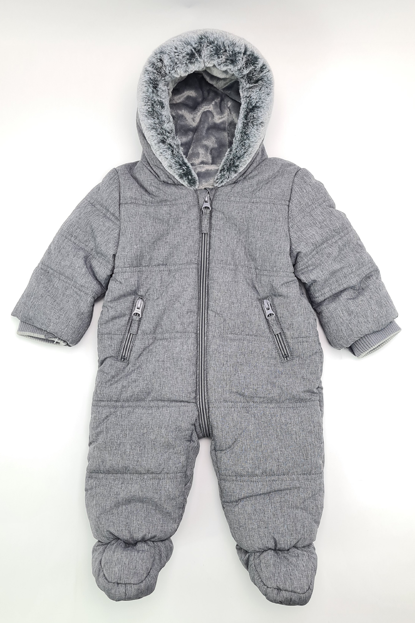 Faux fur baby sales snowsuit
