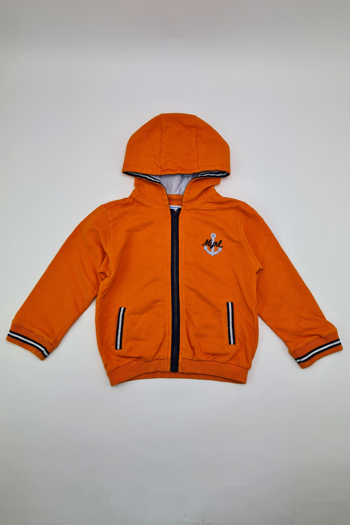 18m - Sweat à capuche zippé orange (Mayoral)