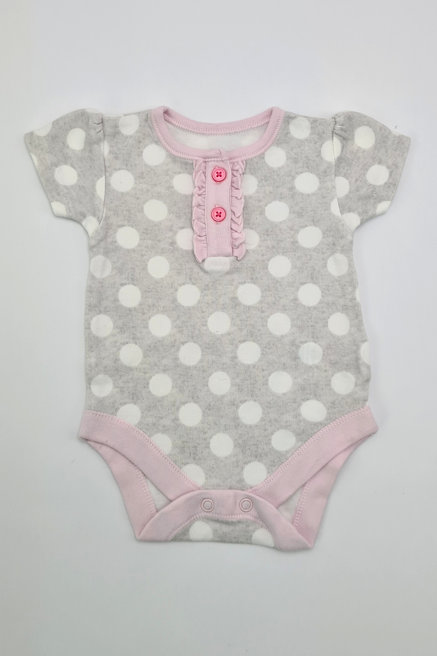 0-3 mois - Body 100 % coton à pois (George)