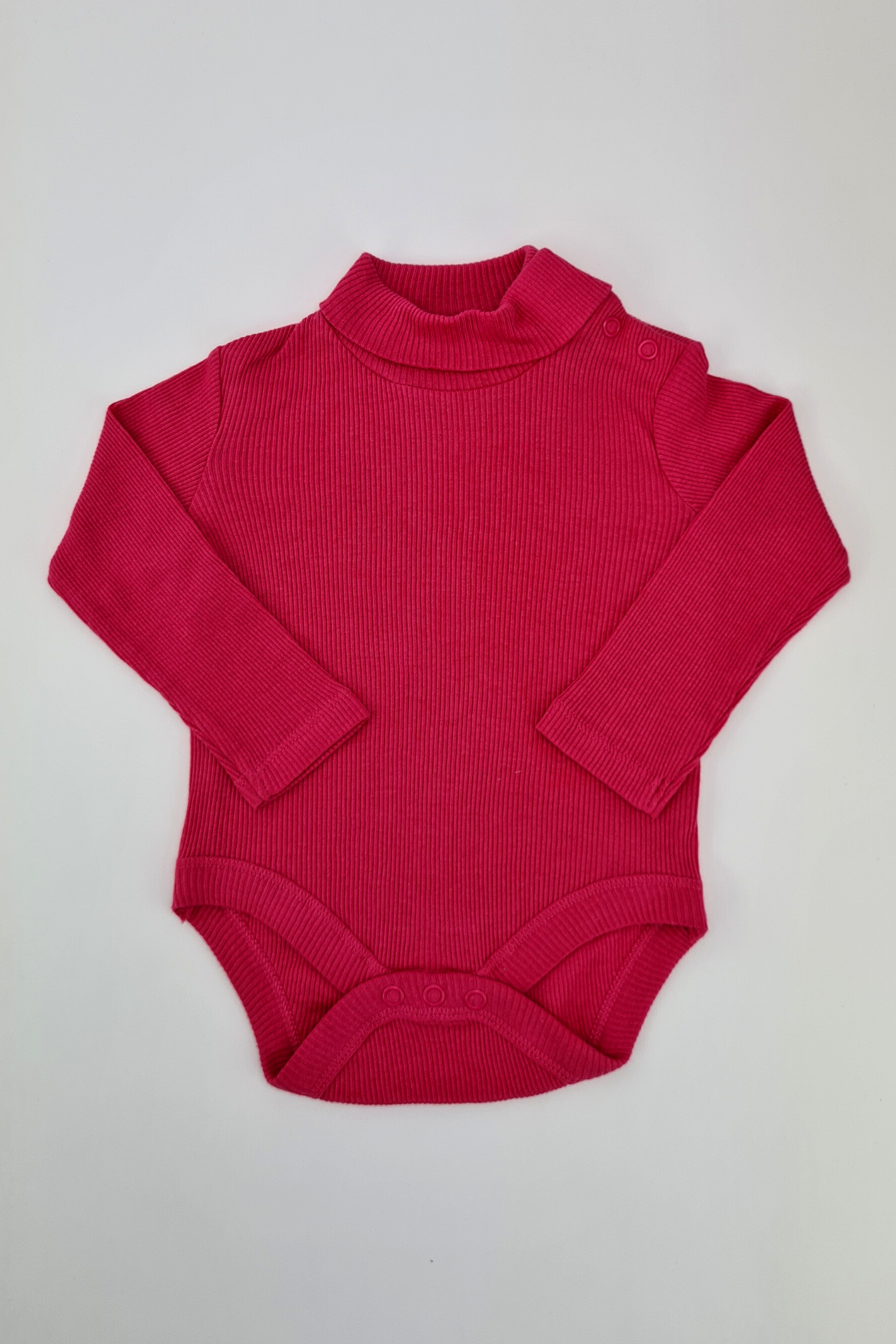 3-6 mois - Body Col Roulé Côtelé Rose