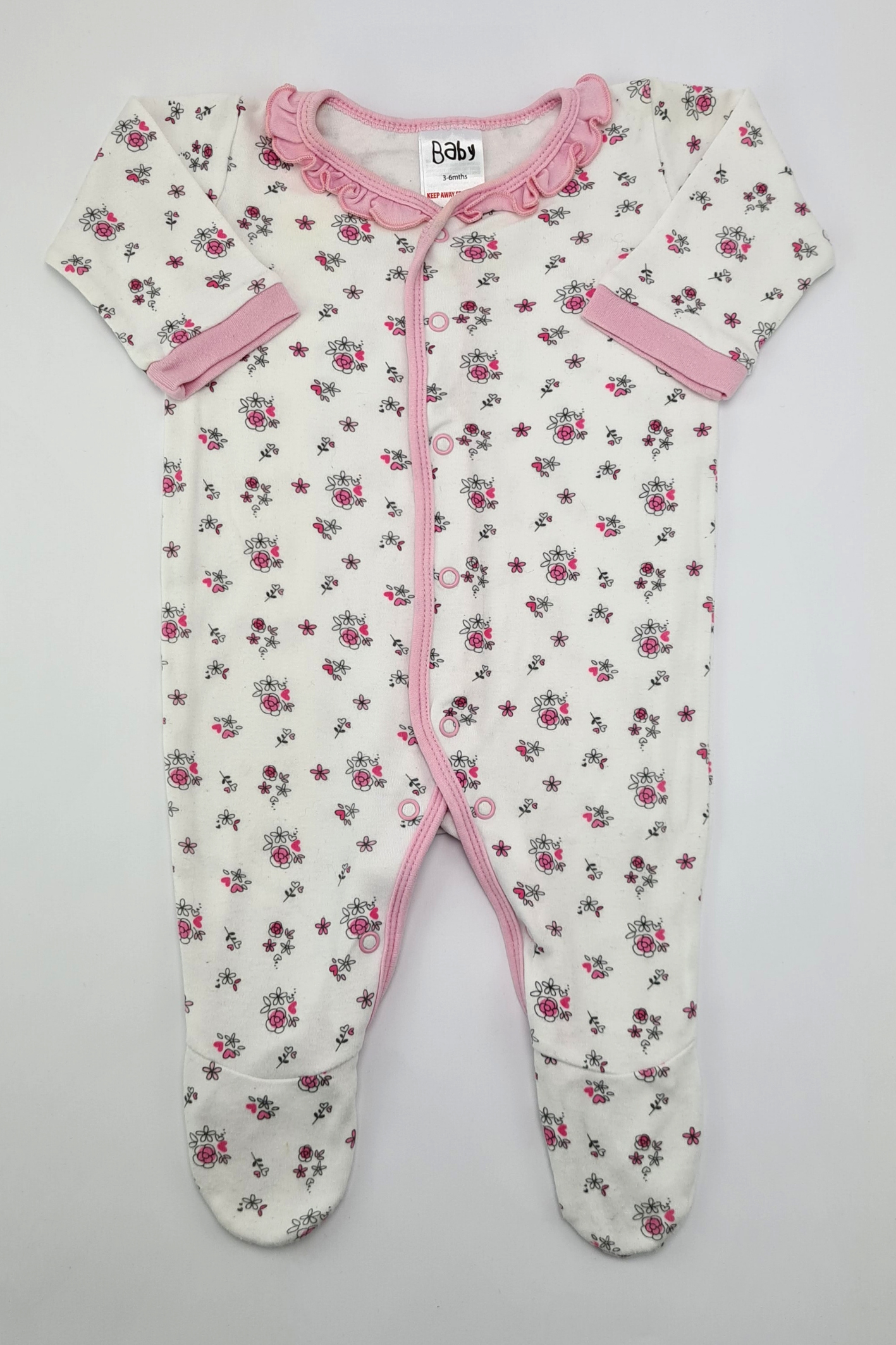 3-6 mois - Dors-bien imprimé fleurs