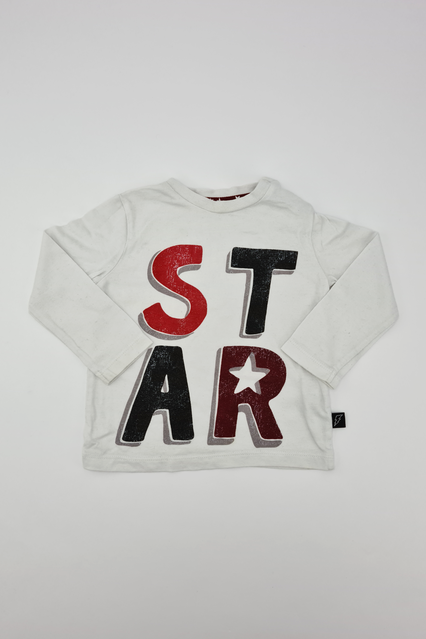 9-12m - Big 'Star' Longsleeve T-shirt (F&F)
