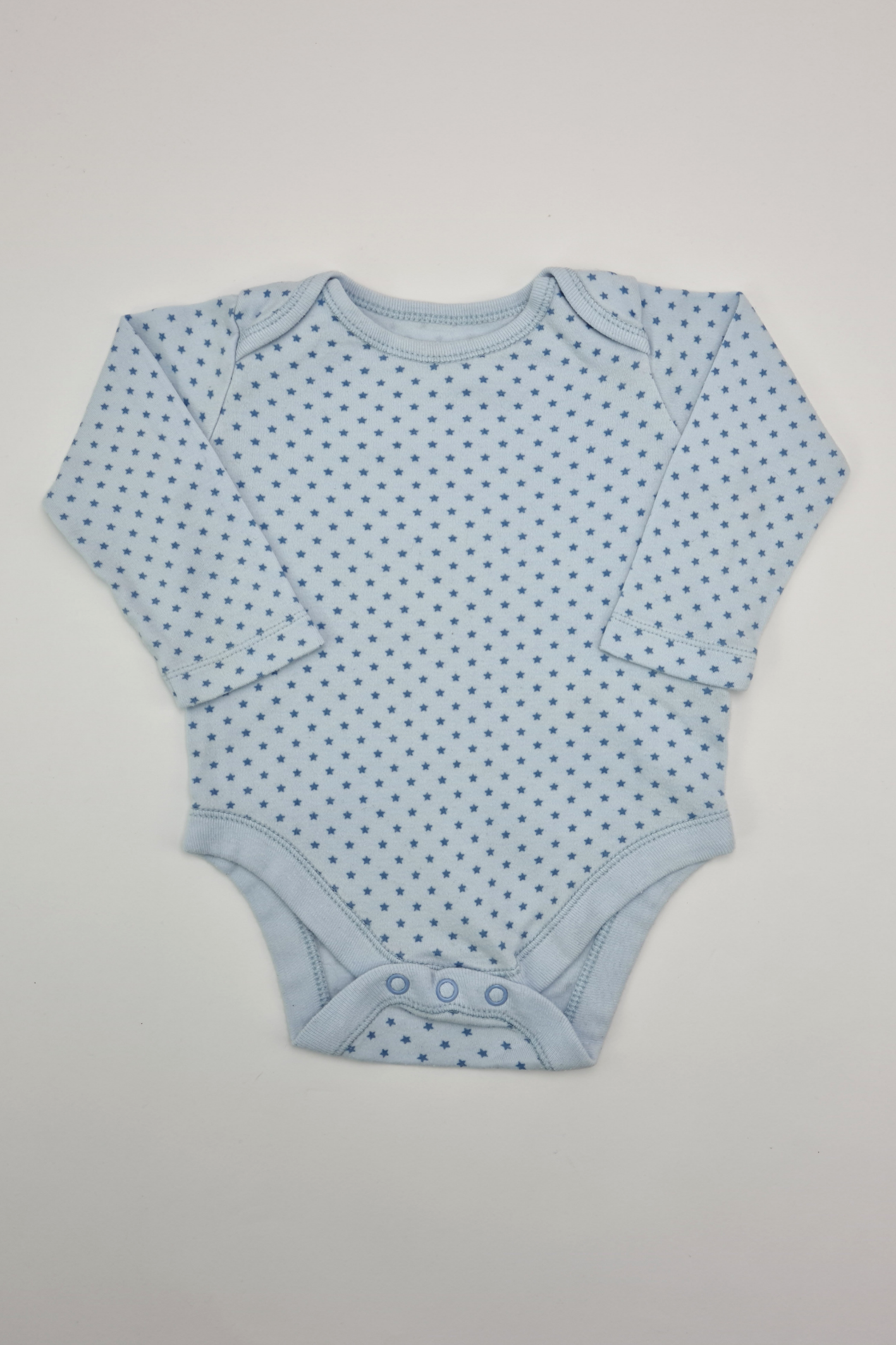 6-9m - Blue Star Print Bodysuit