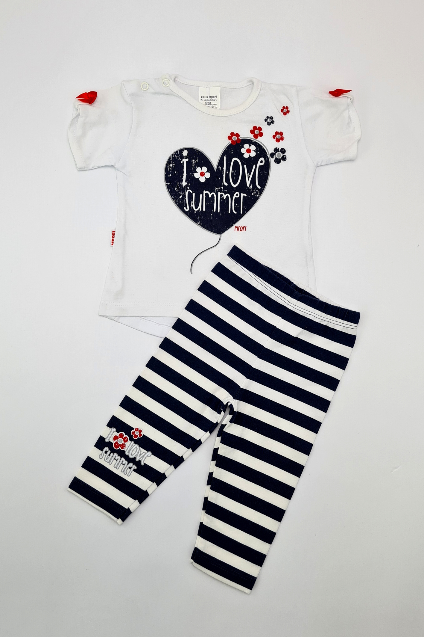 3-6m - 'I Love Summer' Legging & T-shirt Outfit