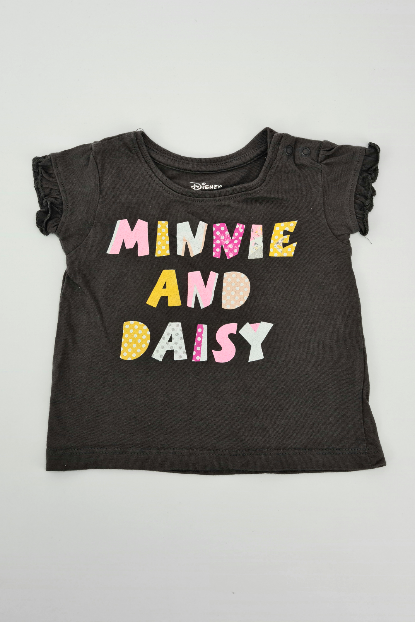3-6 mois - T-shirt noir 'Minnie Et Daisy' (Disney)