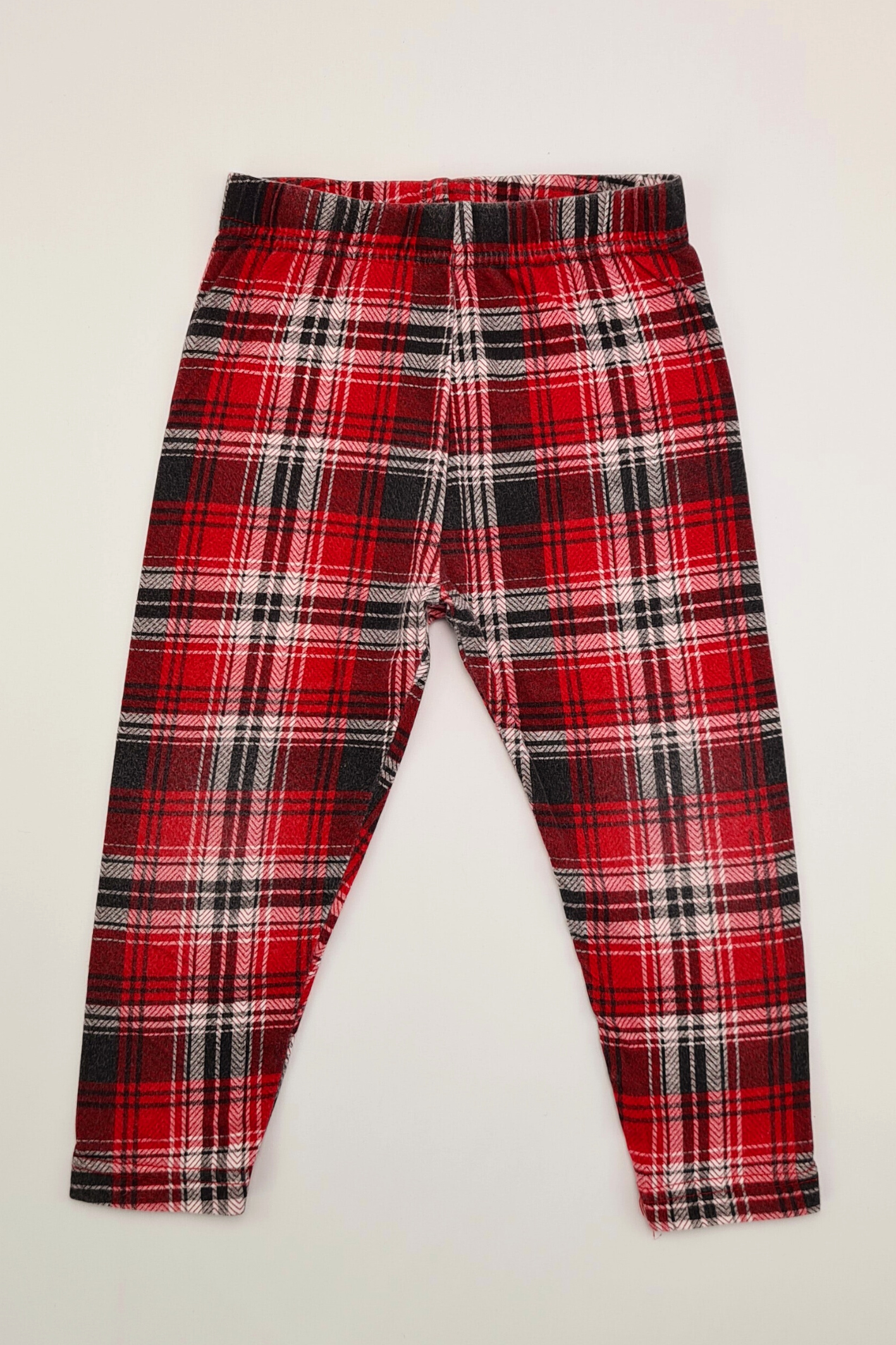 18–24 Monate – rote karierte Leggings