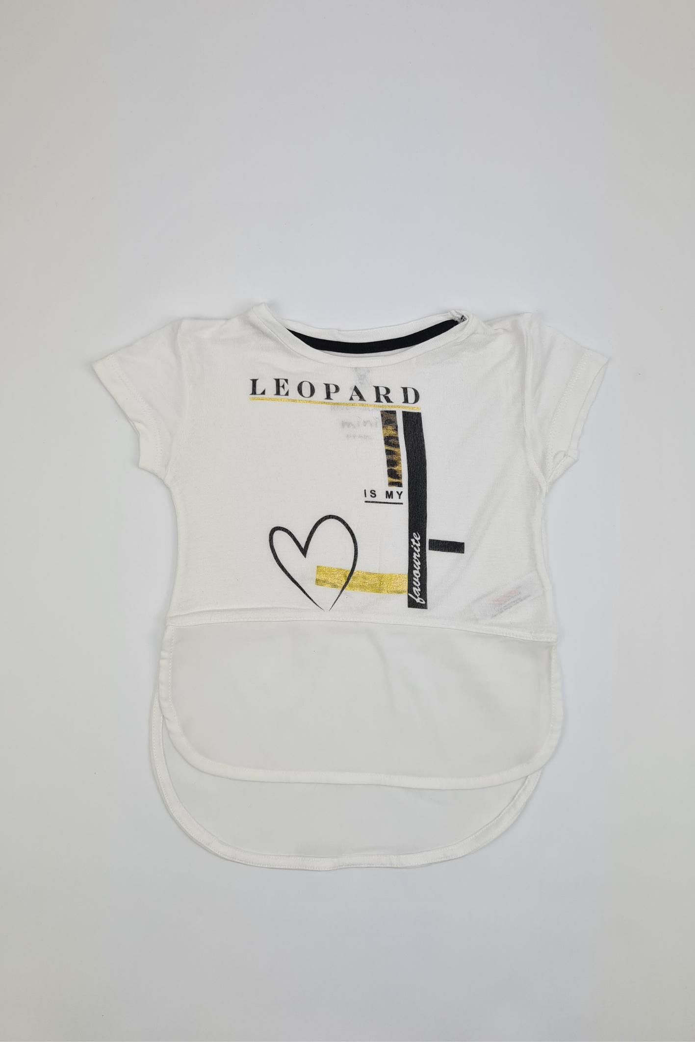 6-9m - 'Leopard Is My Favourite' T-shirt