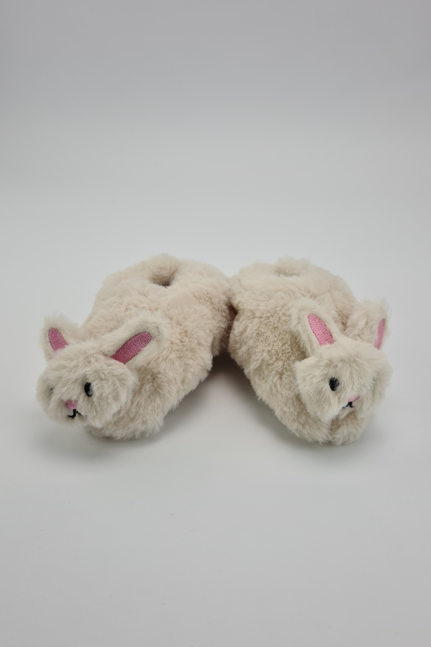 Pink fuzzy bunny slippers sales
