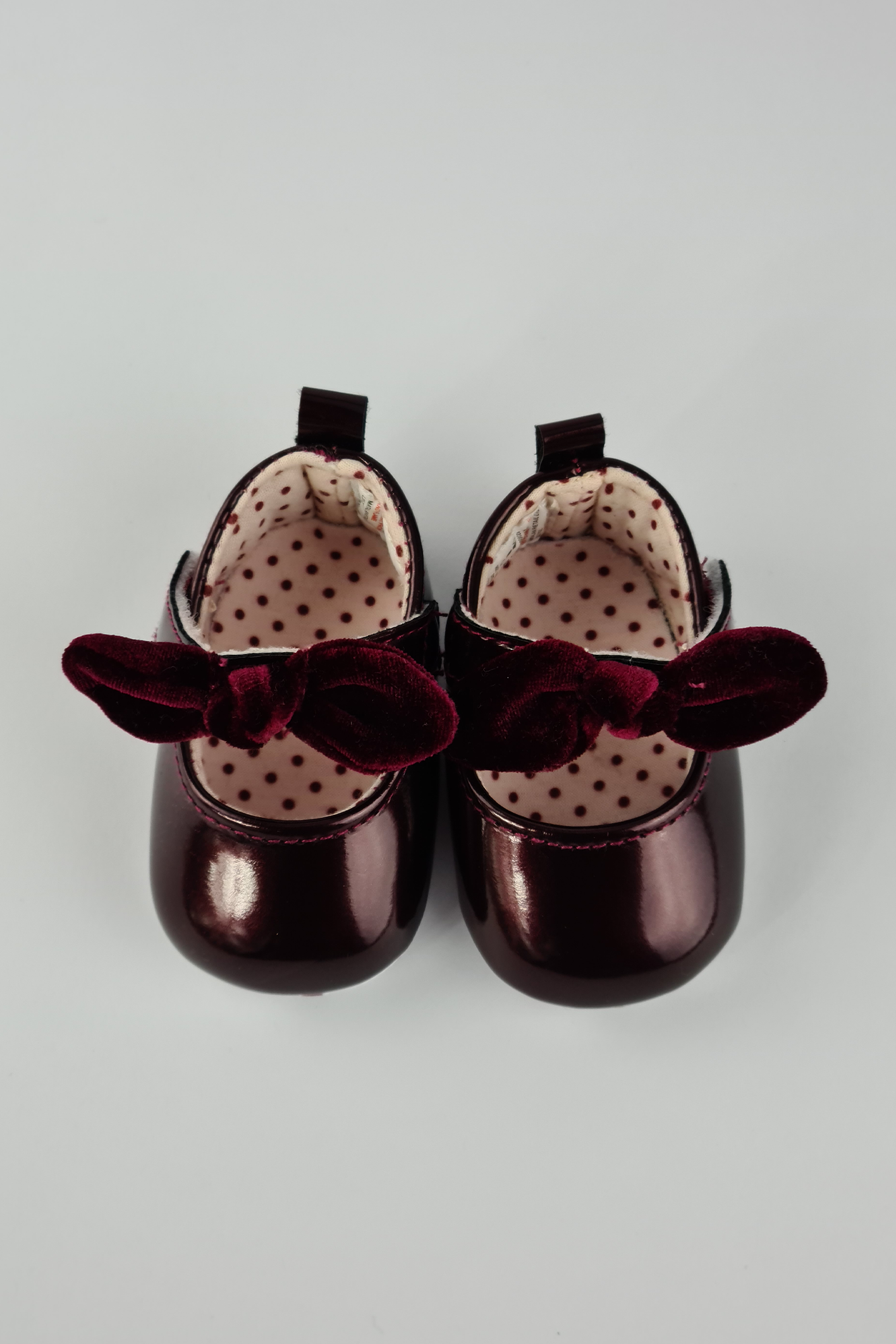 0 3m Burgundy Mary Jane Shoes Matalan Precuddled