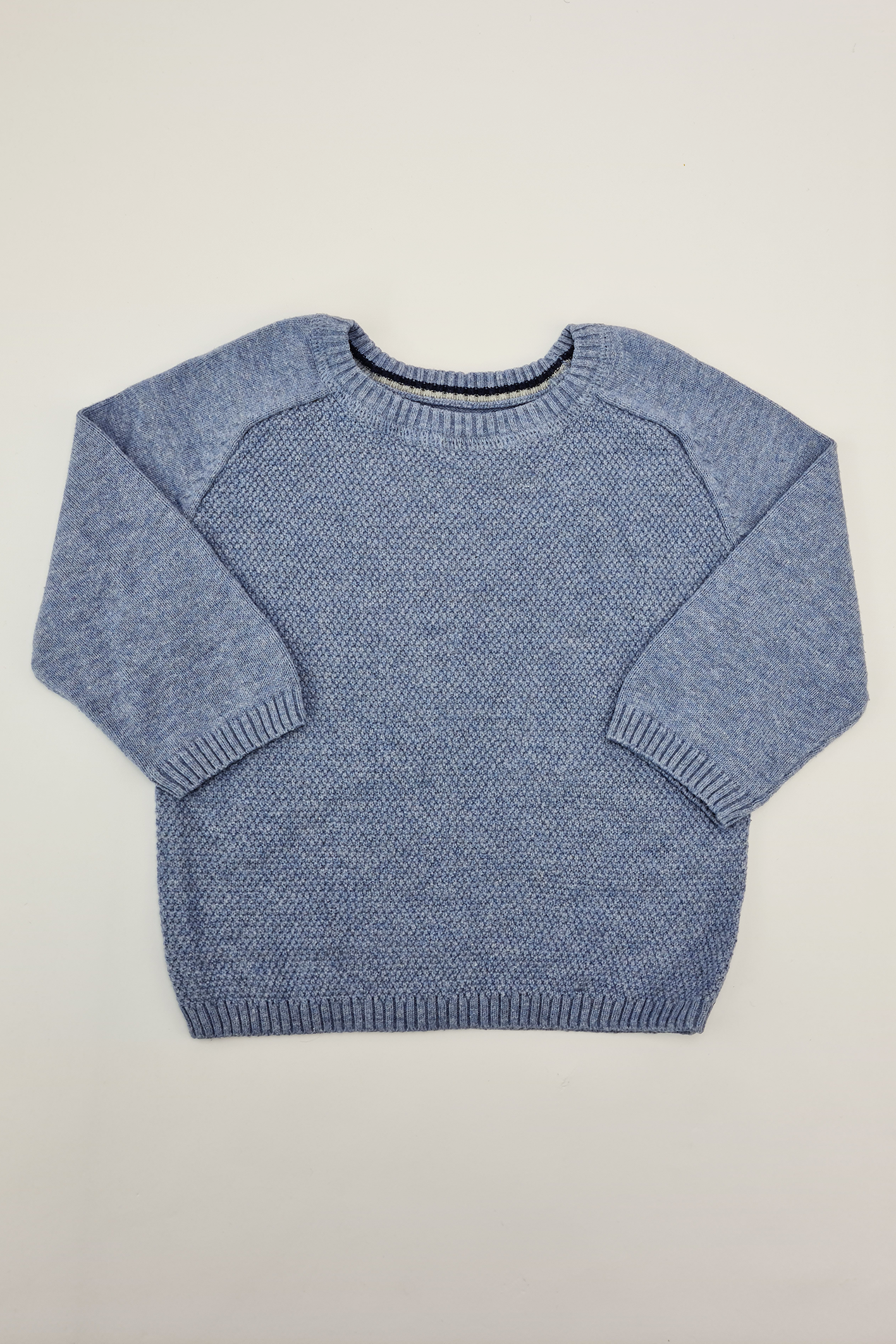 3-6m - Blue Jumper (Suivant). 100% Coton.