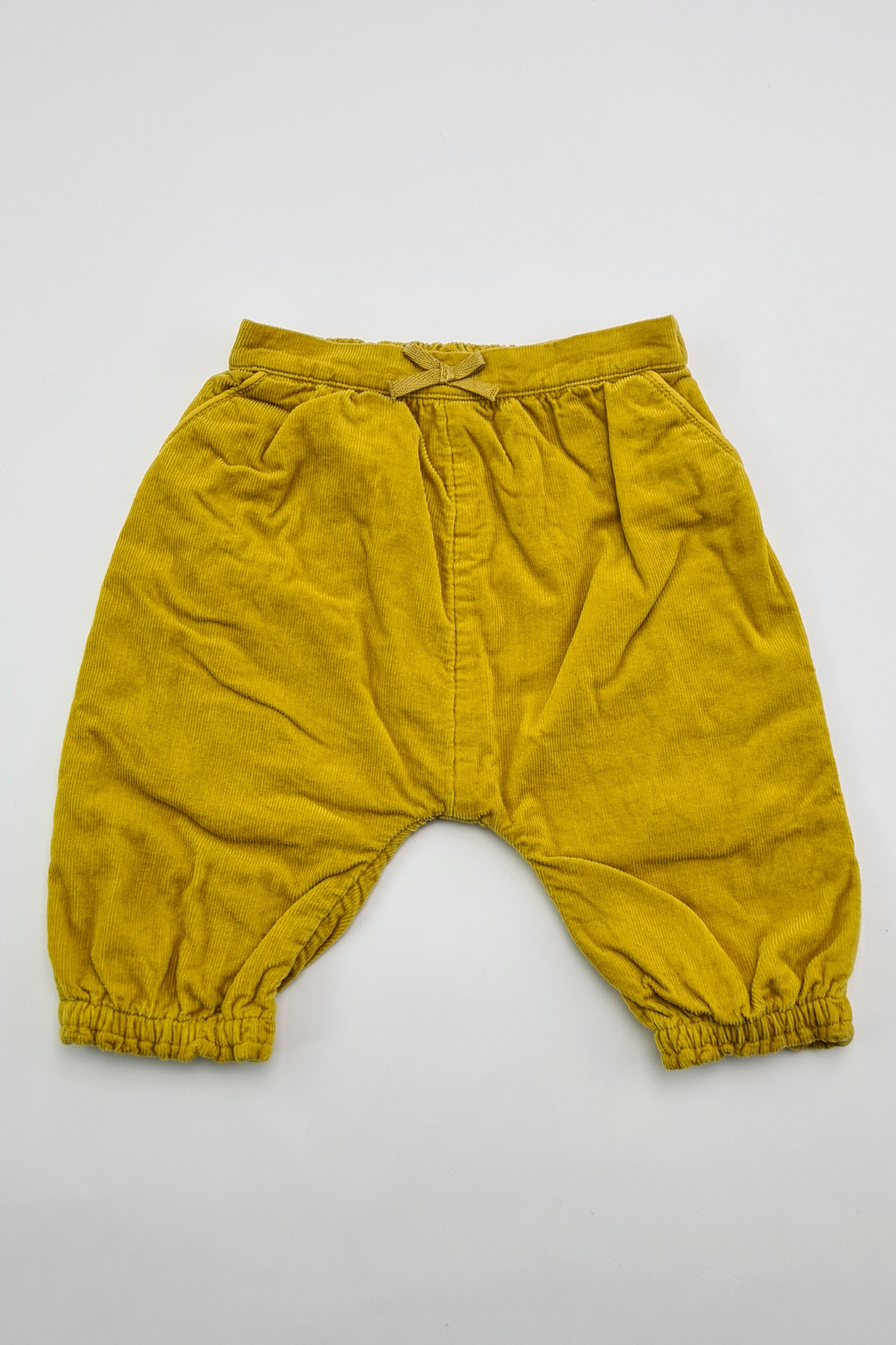 3-6m - Pantalon en velours côtelé jaune (M&S)