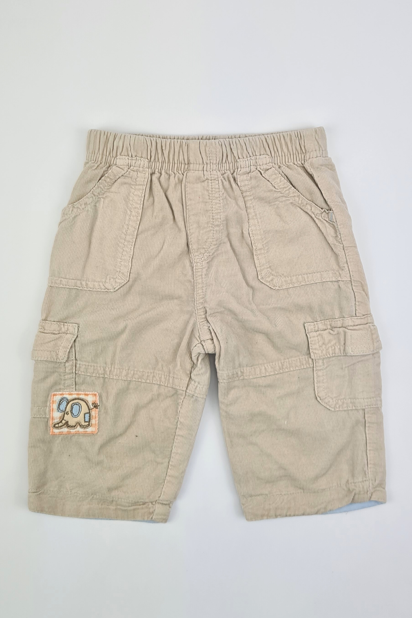 3-6m - Pantalon cargo en velours côtelé beige (Cherokee)