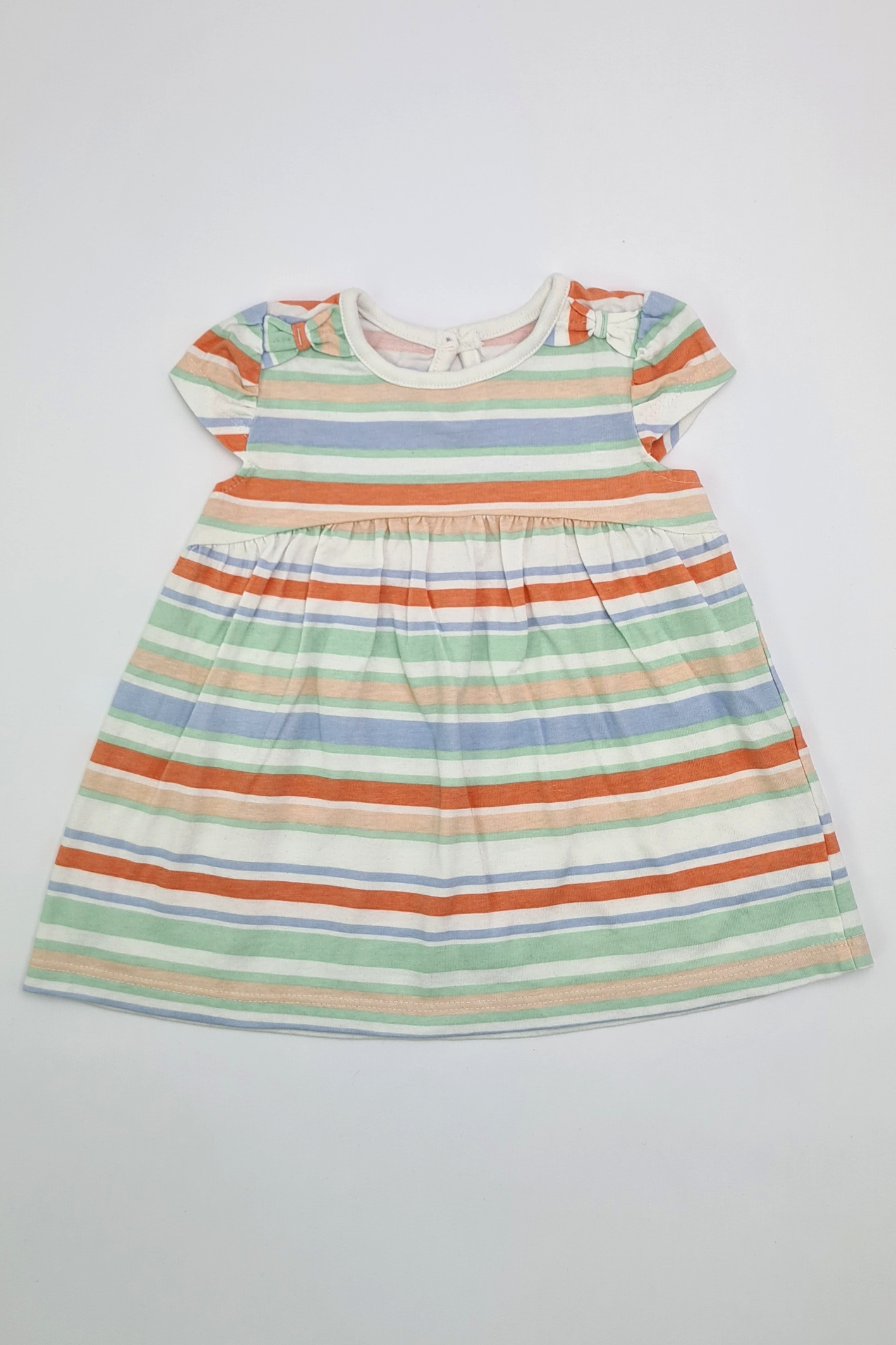 0-3m - 100% Cotton Striped Dress (George) –