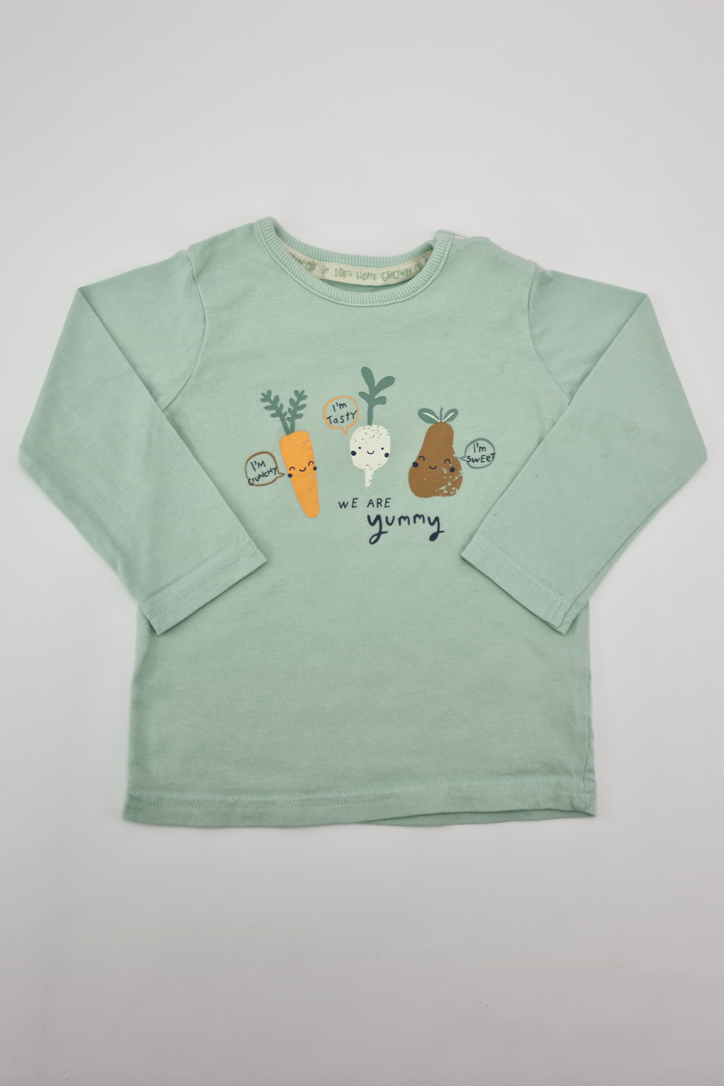 9-12m - 'We Are Yummy Veggies' Longsleeve T-shirt (George)