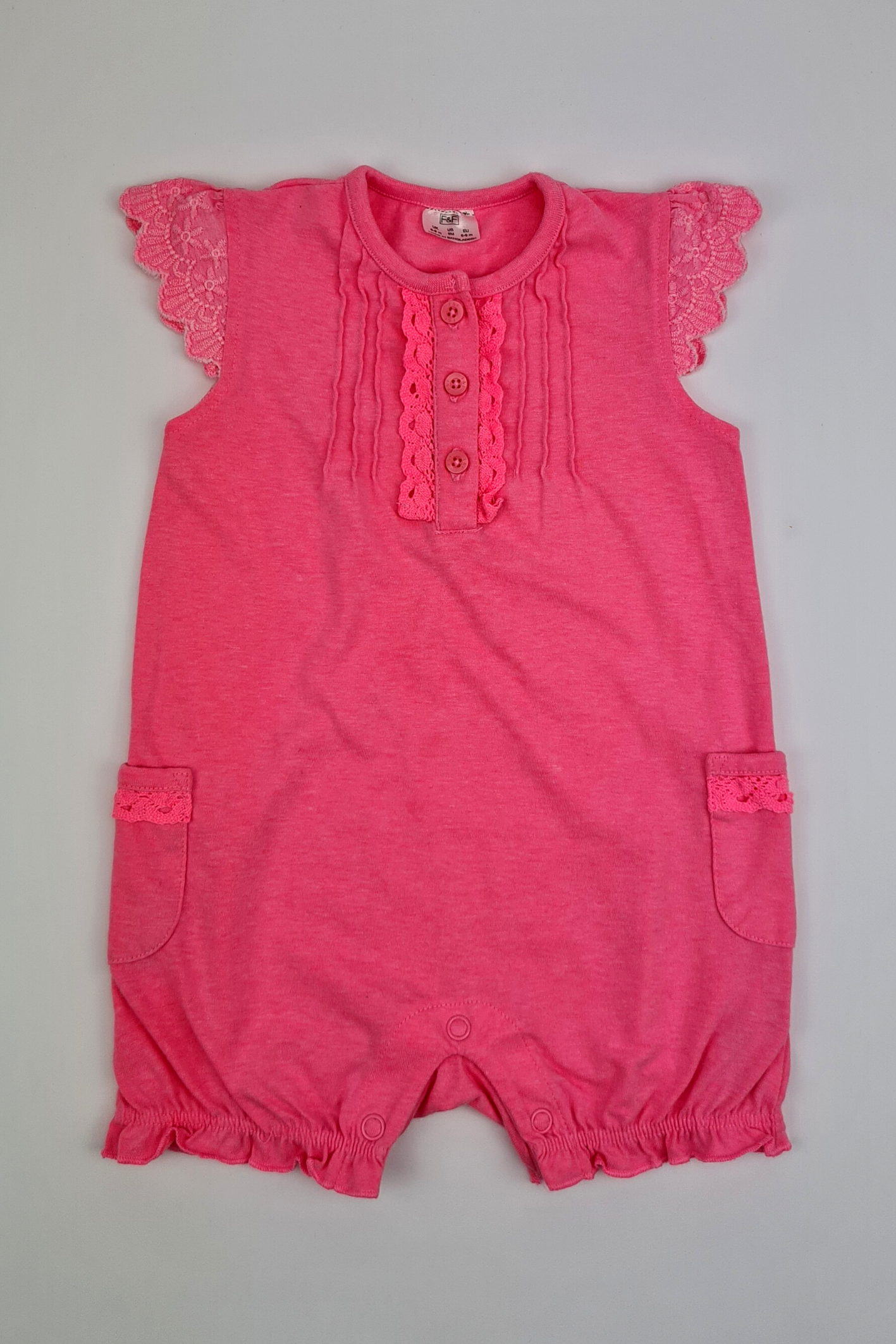 6-9 mois - Barboteuse rose (F&F)