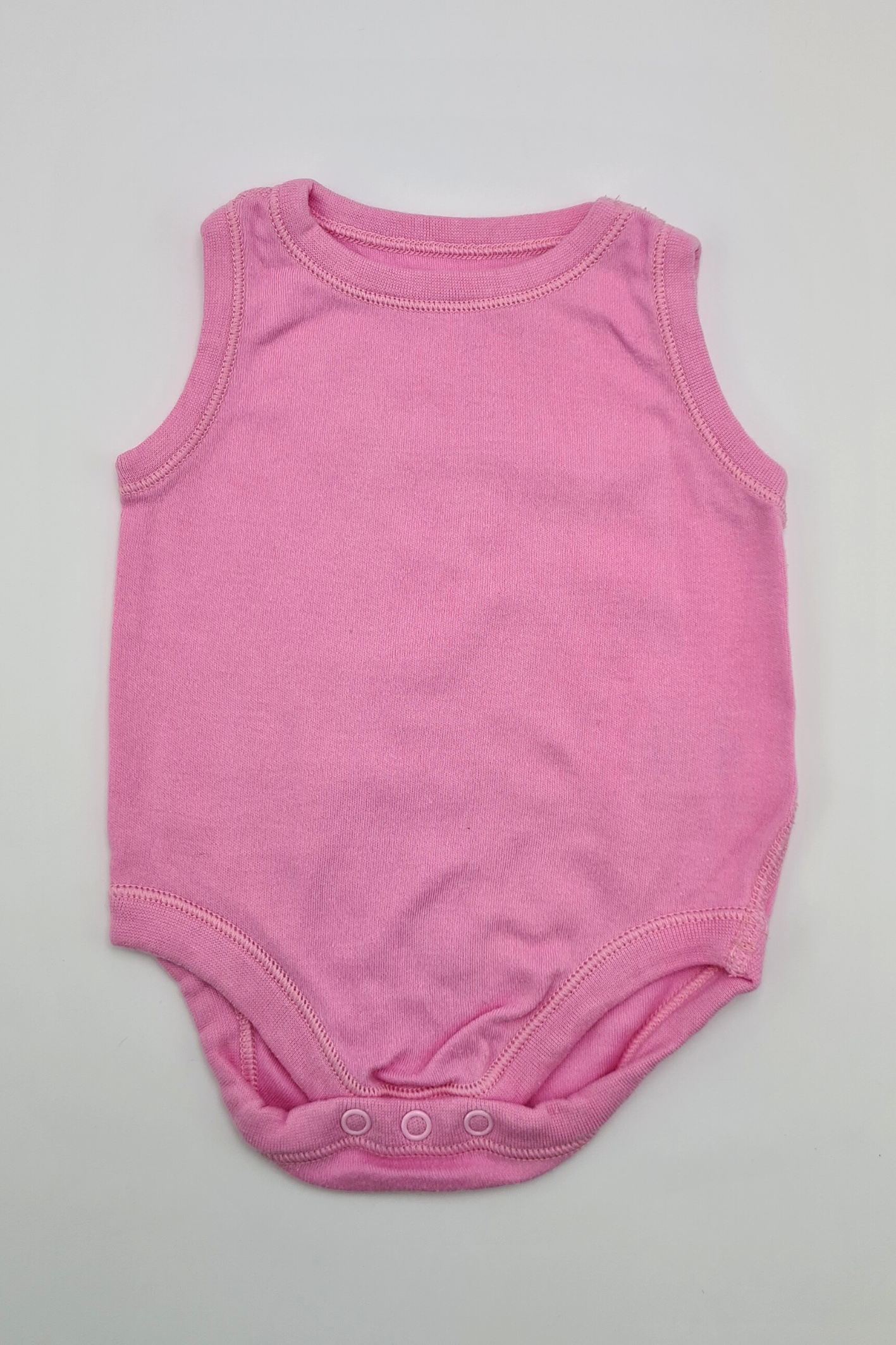 0-3m - Pink Sleeveless Bodysuit (Matalan)