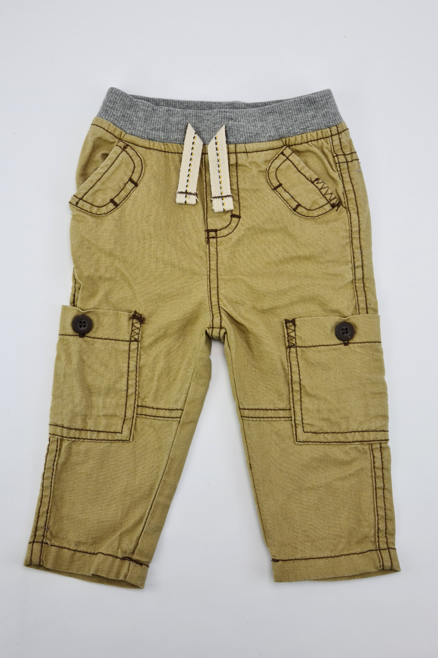 3-6 mois - Pantalon Cargo Kaki