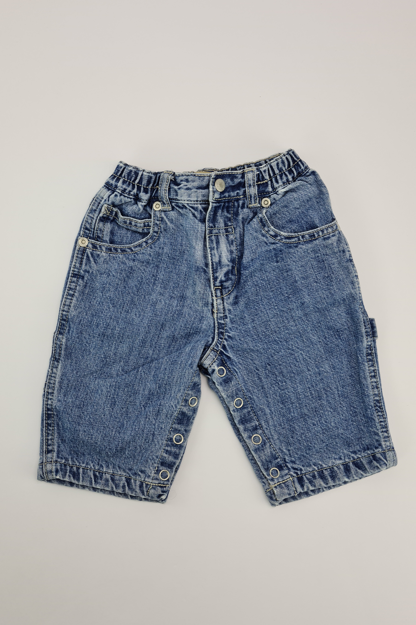 3-6 mois - Short en jean bleu (Baby Place).