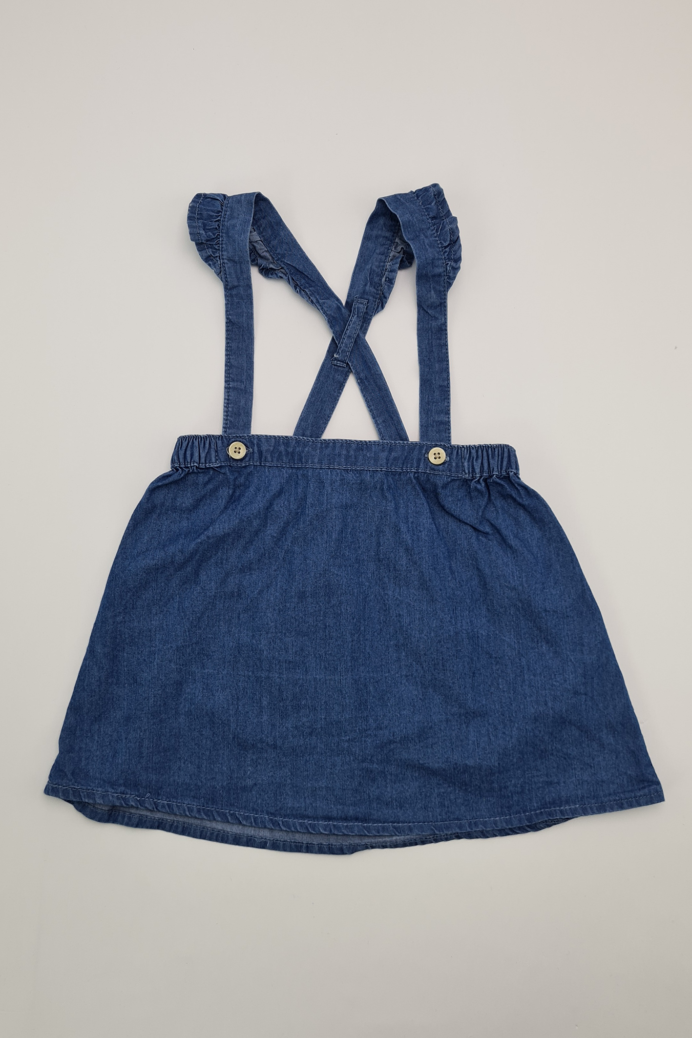 9-12m - Denim Suspender Skirt (Primark)