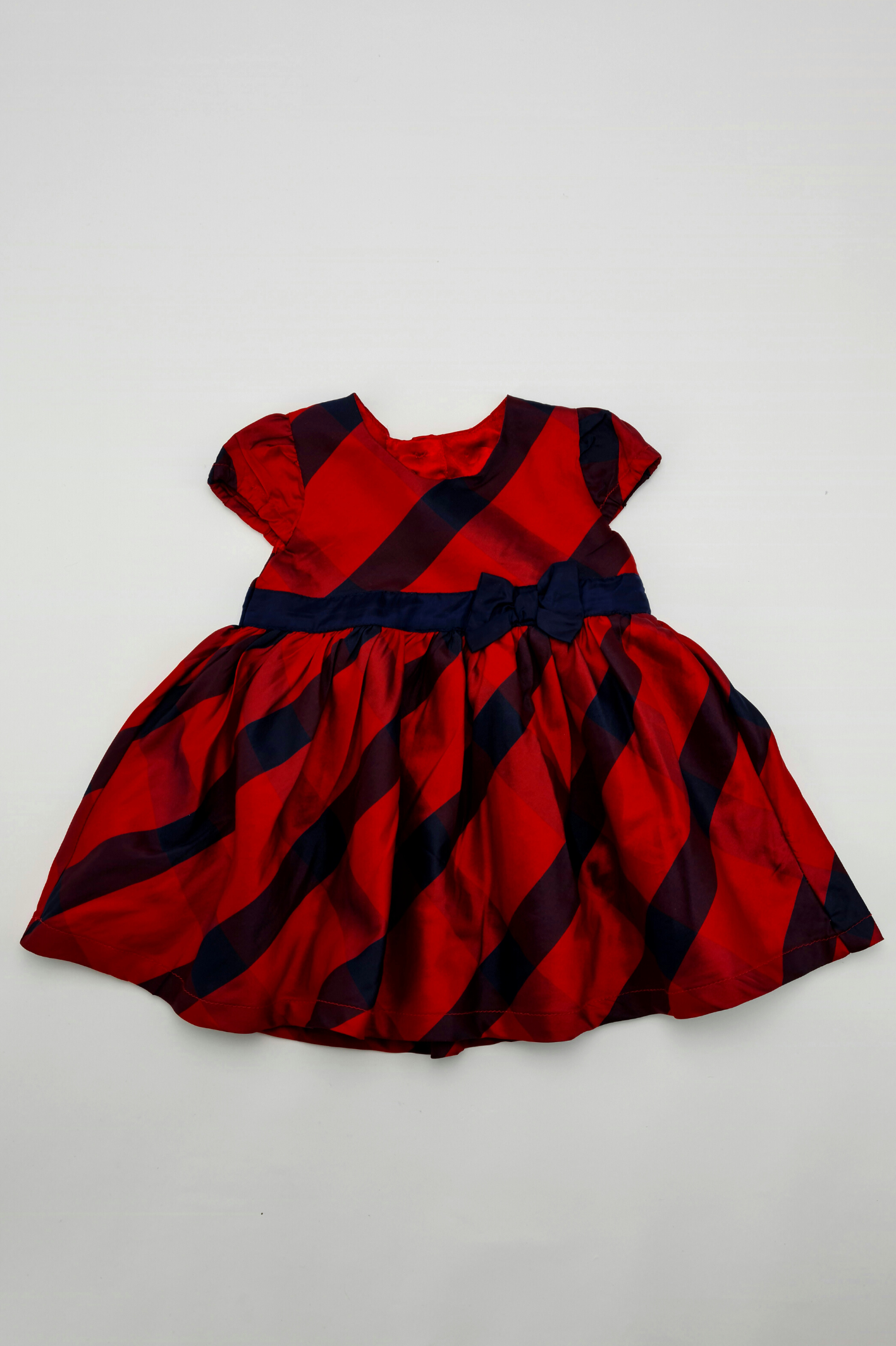 3-6m - Red & Blue Striped Occasion Dress (Matalan)