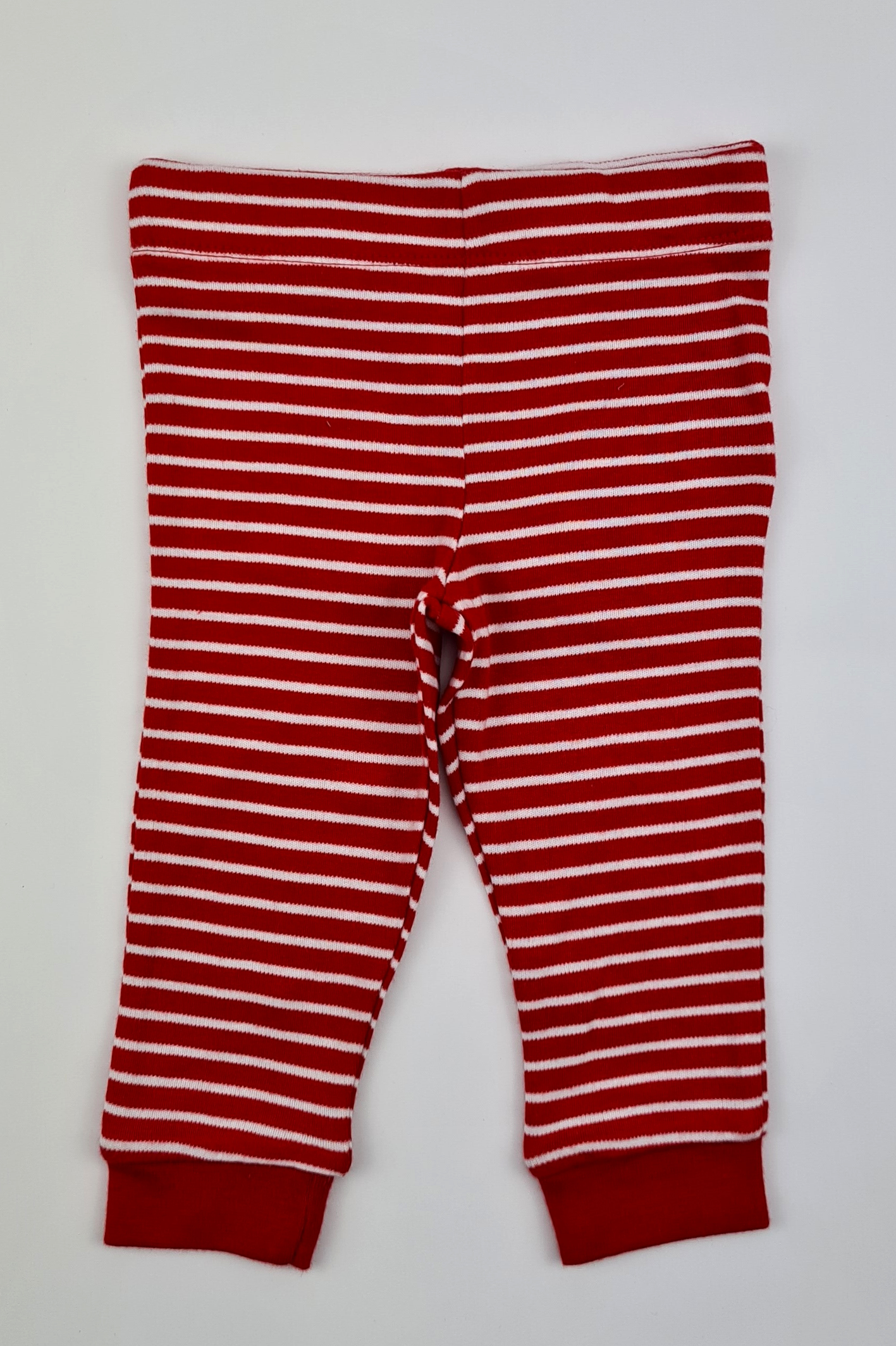 Girls red and white striped shop leggings