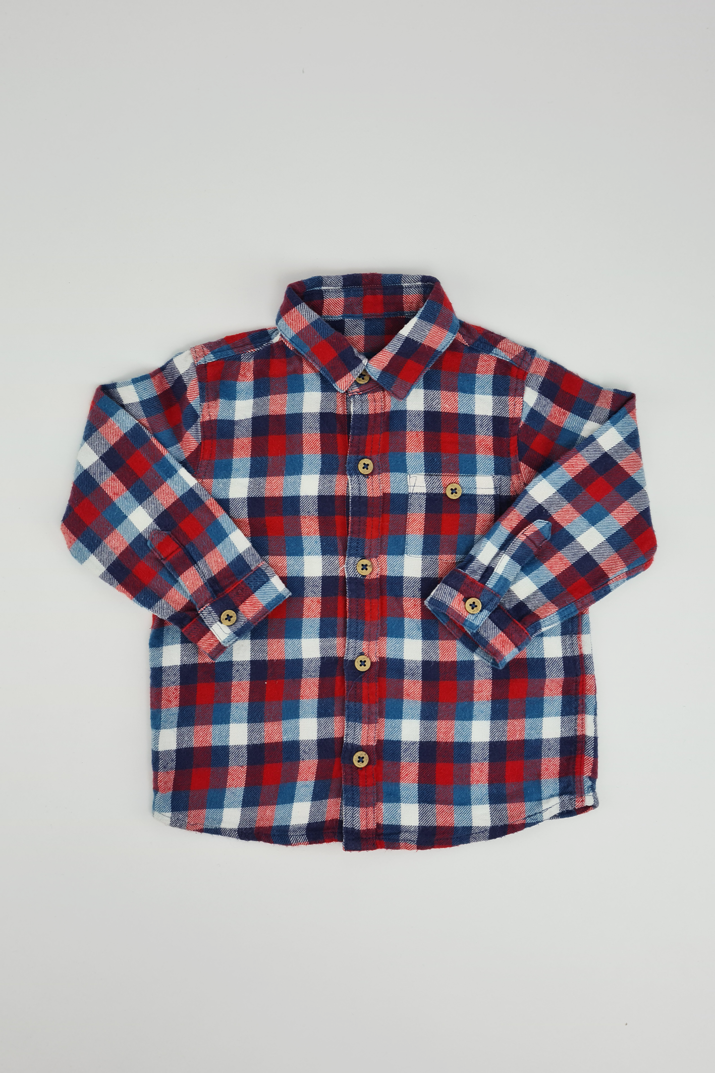 9-12m - Checkered Button Up Shirt