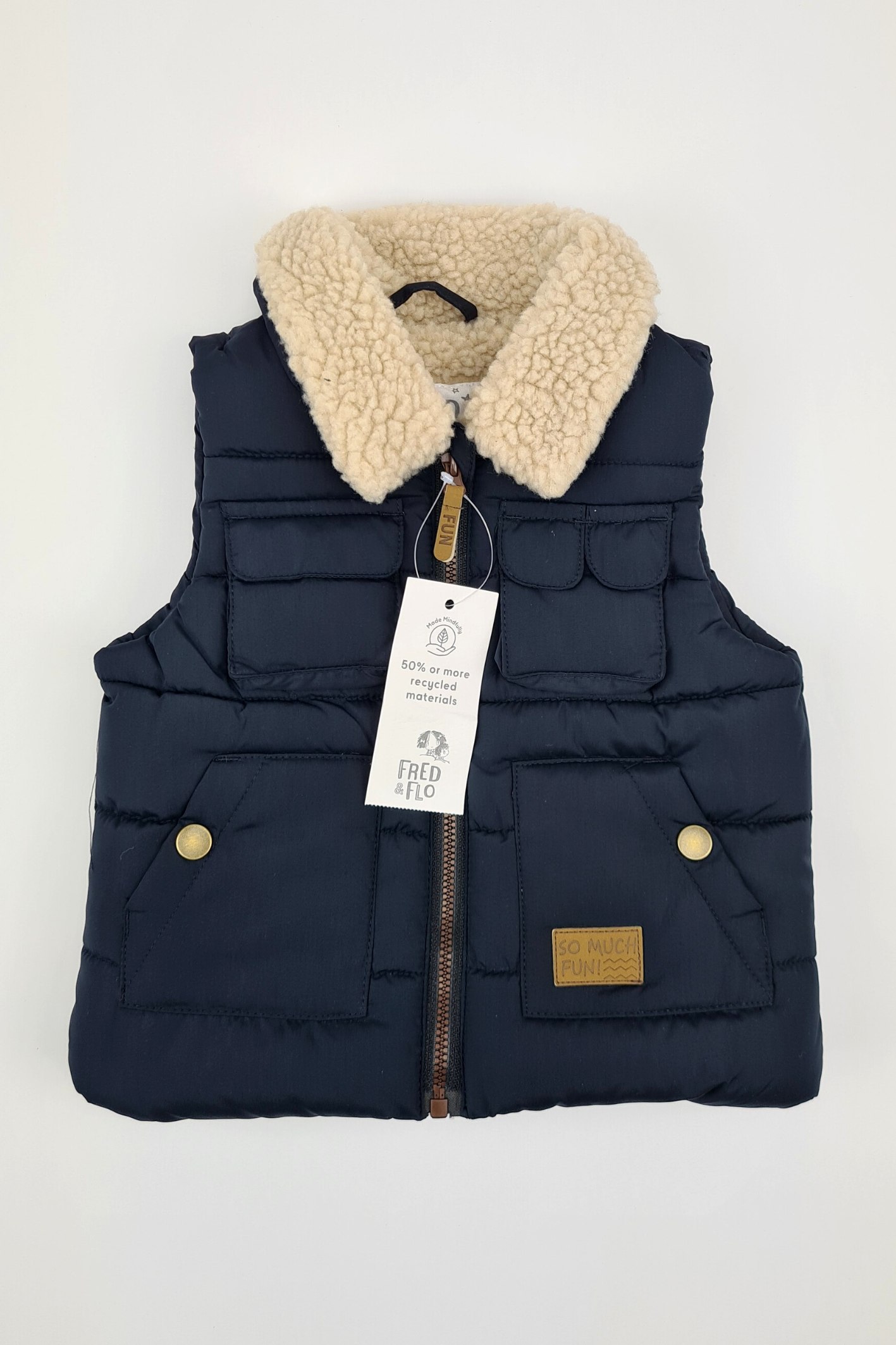 3-6m - Navy Padded Gillet (F&F)