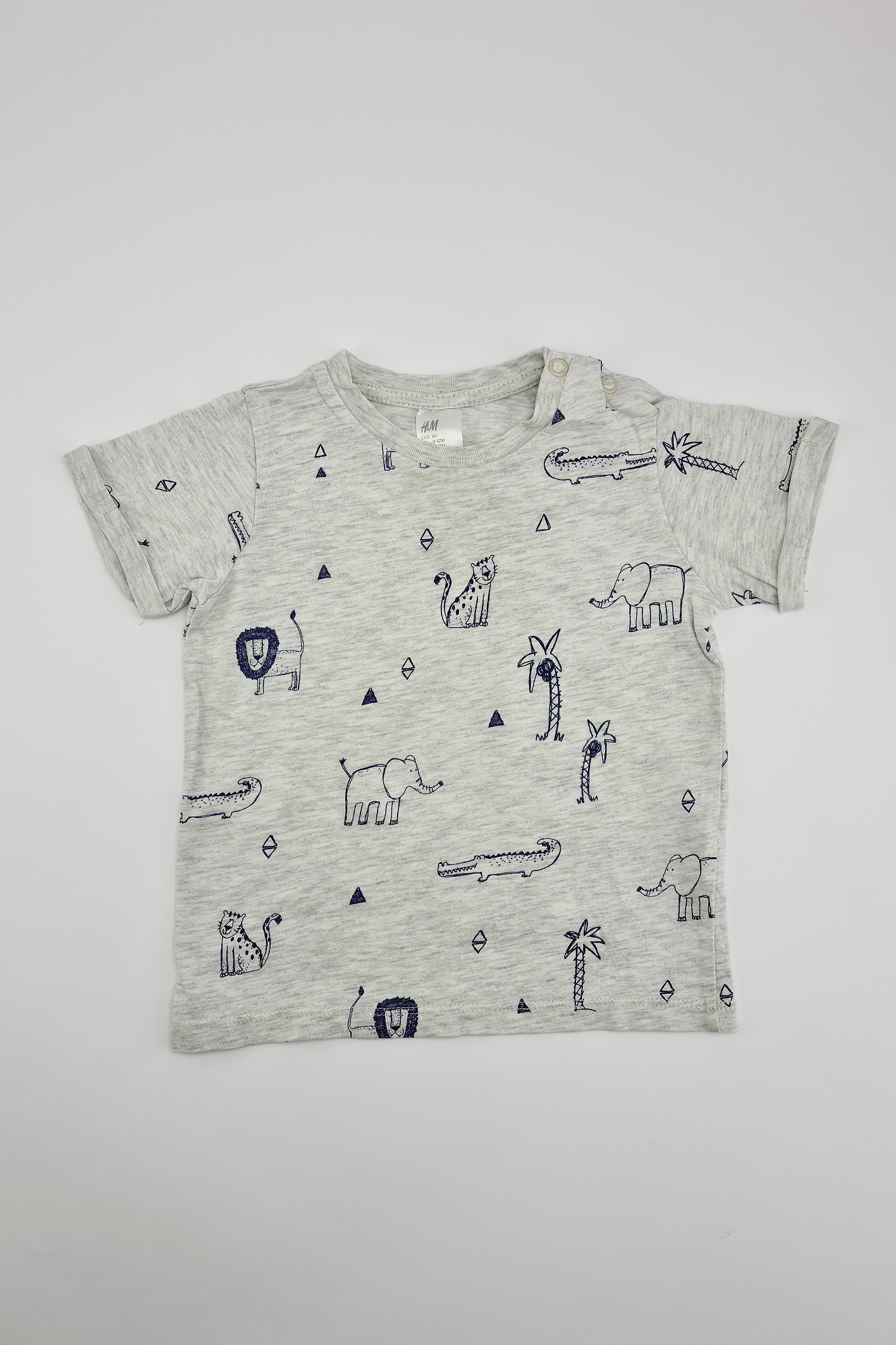 9-12m - Jungle Character Print Grey T-shirt
(H&M)
In Very Good condition