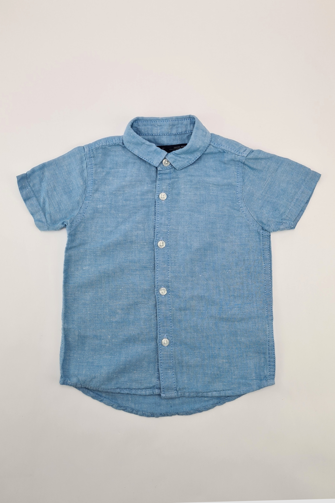 12-18 mois - Chemise boutonnée bleue