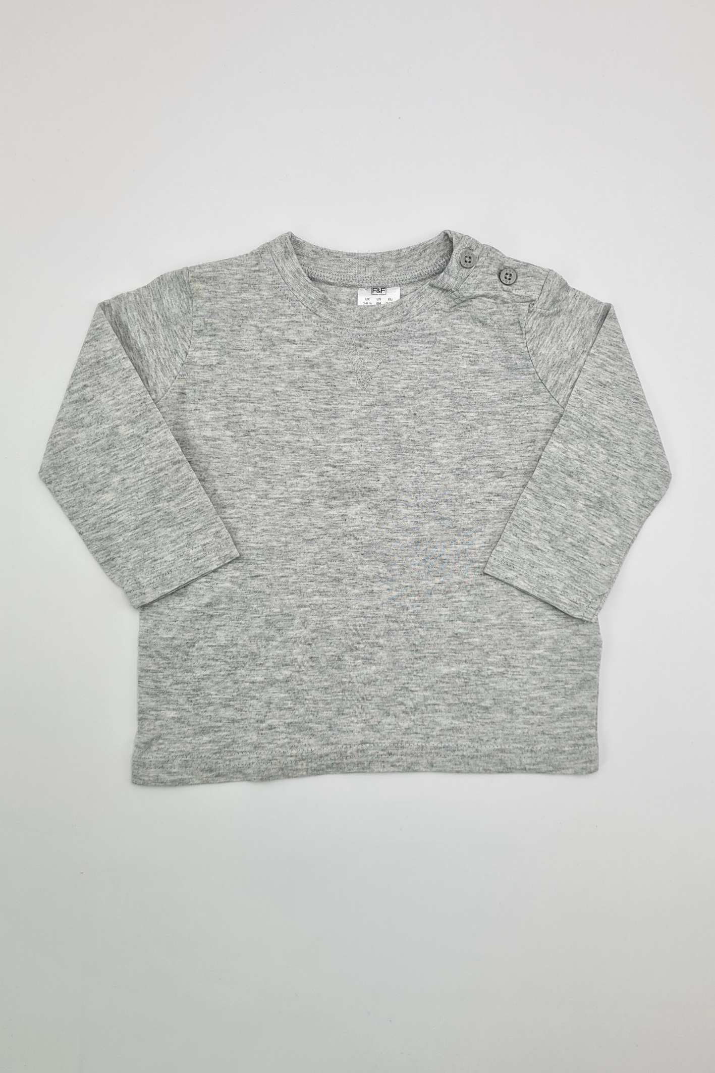 6-9m - T-shirt gris (F&F)