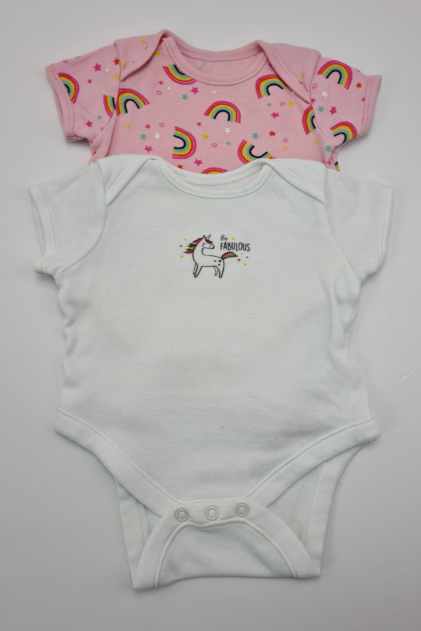 0-3 mois - Ensemble body « Be Fabulous » (Primark). 100% Coton.