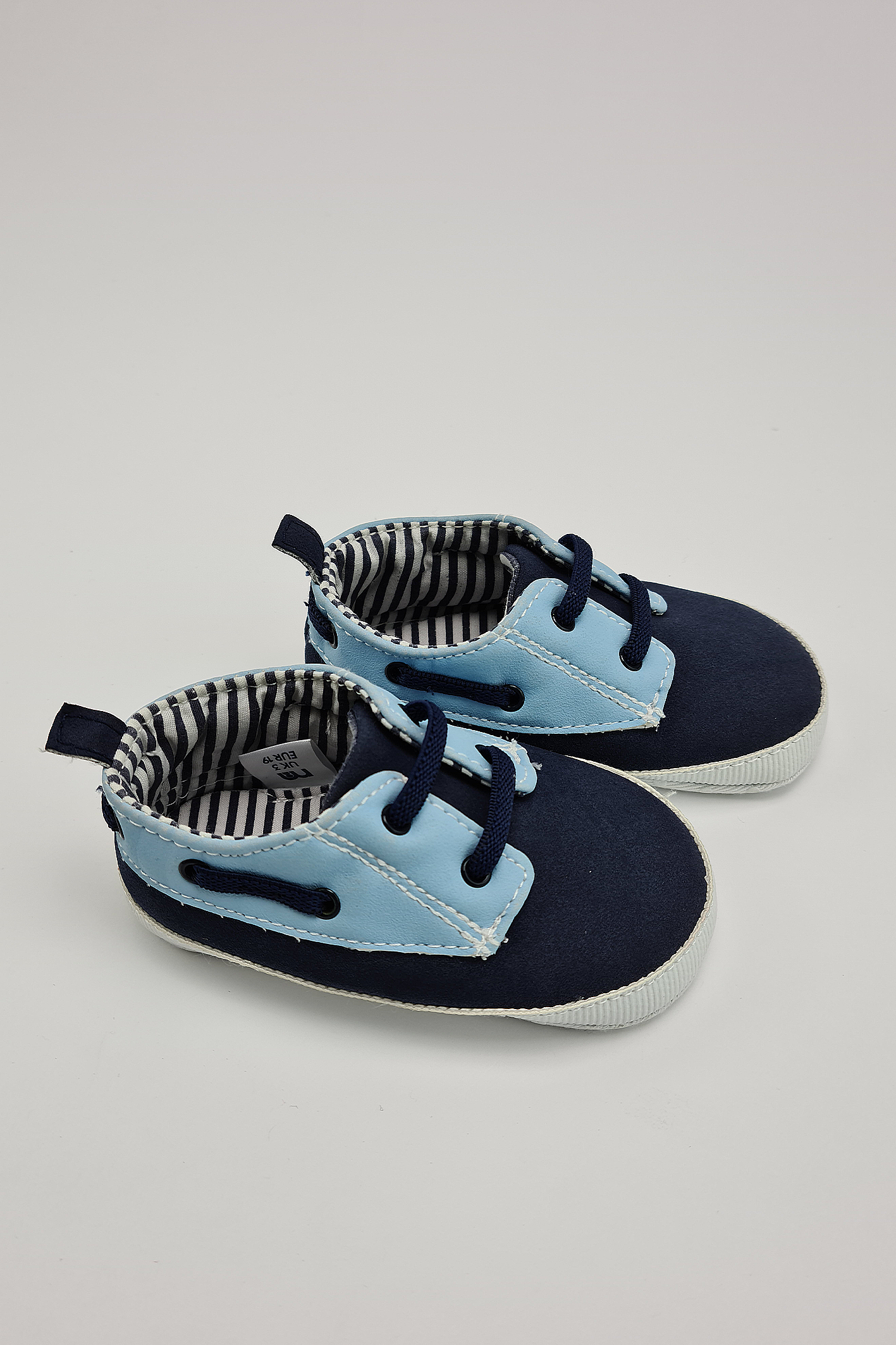 Size 3 - Blue Soft Sole Shoes - Precuddled.com