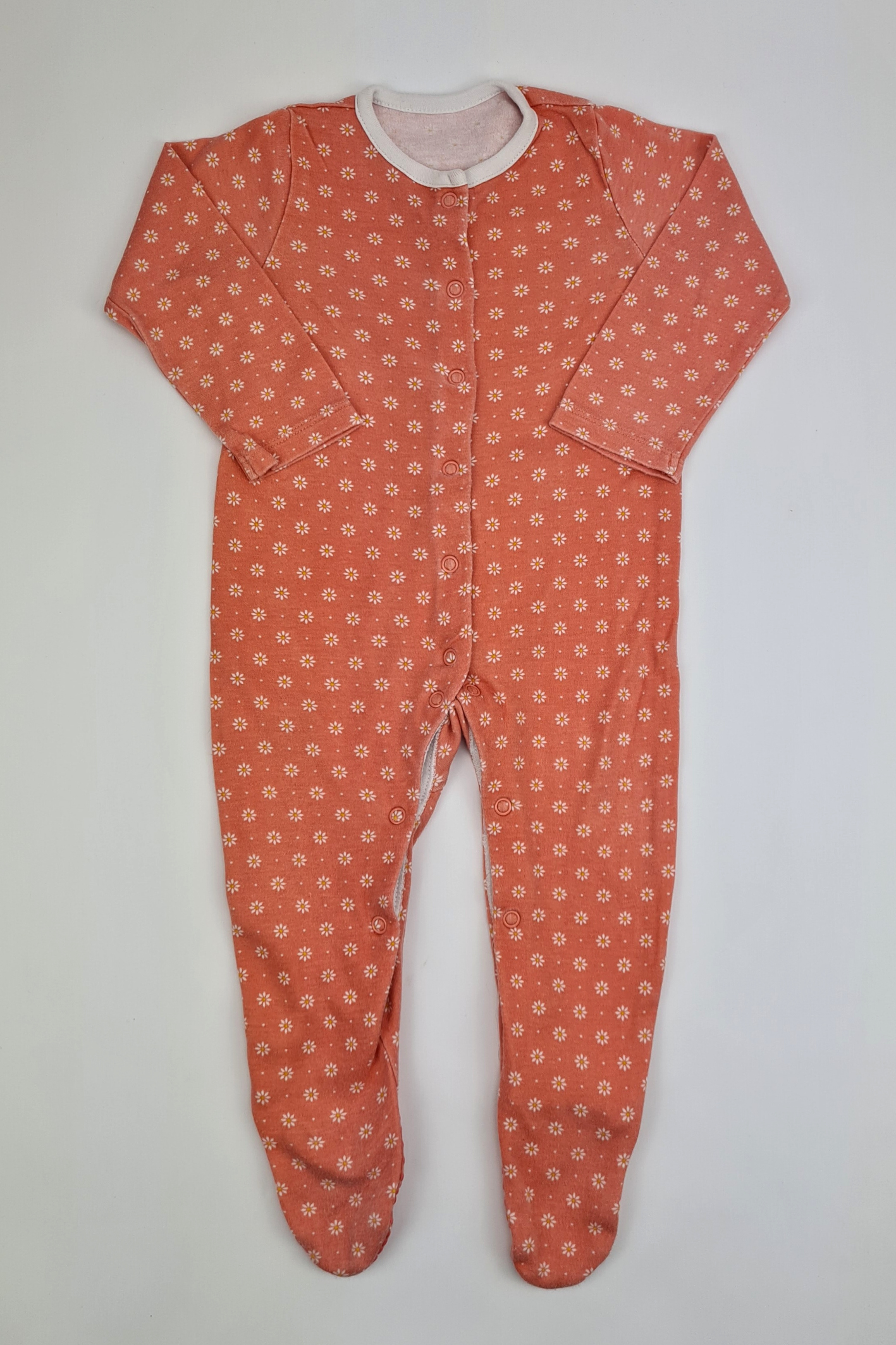 6-9m - Flower Print Sleepsuit