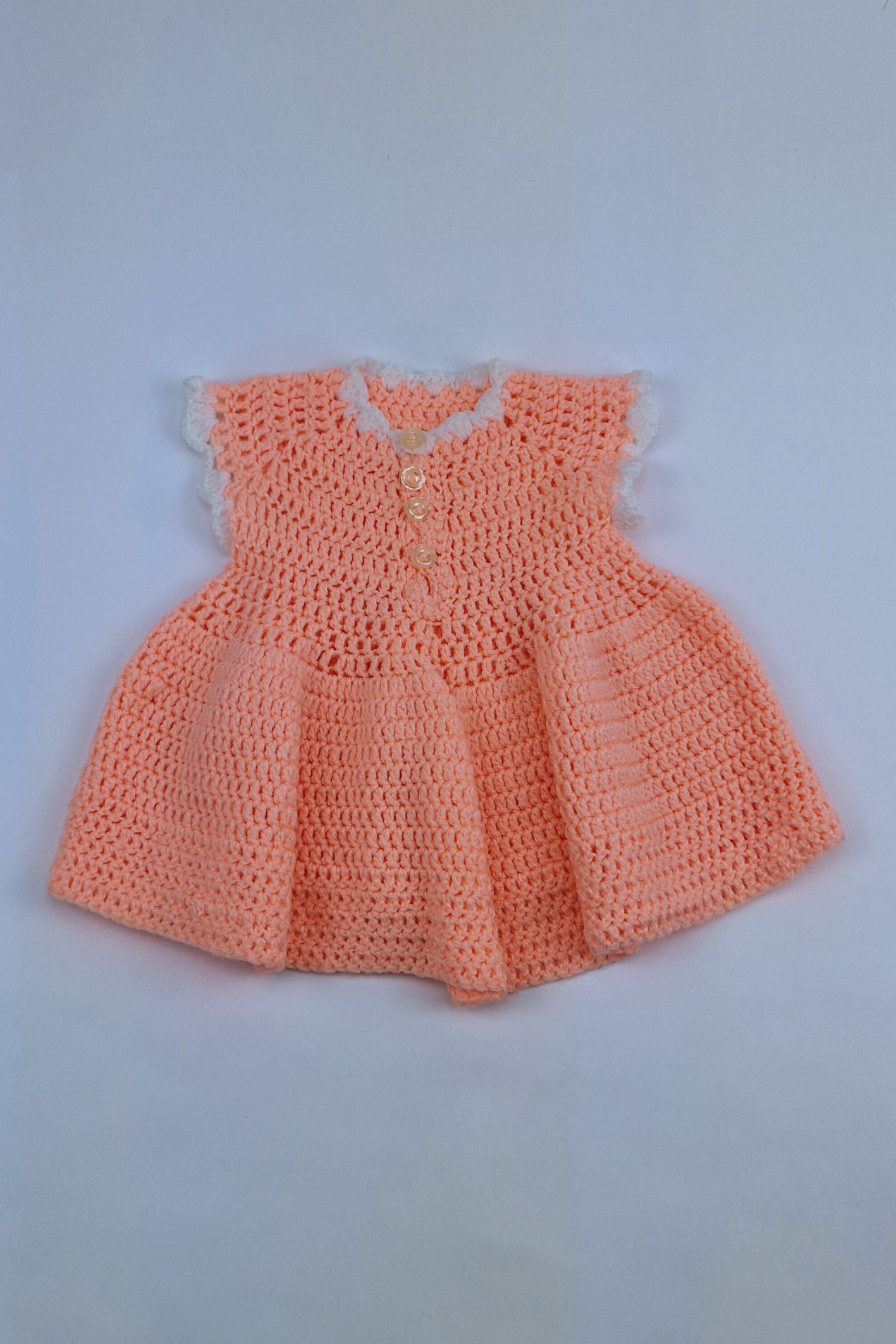 6-9m - Pink Crochet Dress