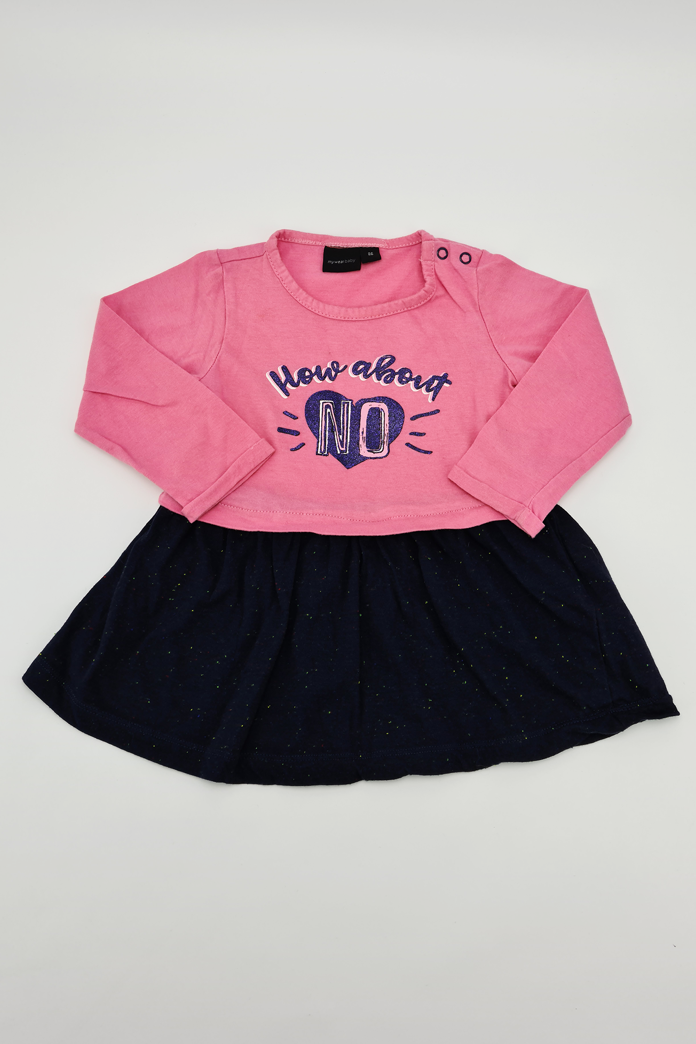 18–24 Monate – „How About NO“-Kleid