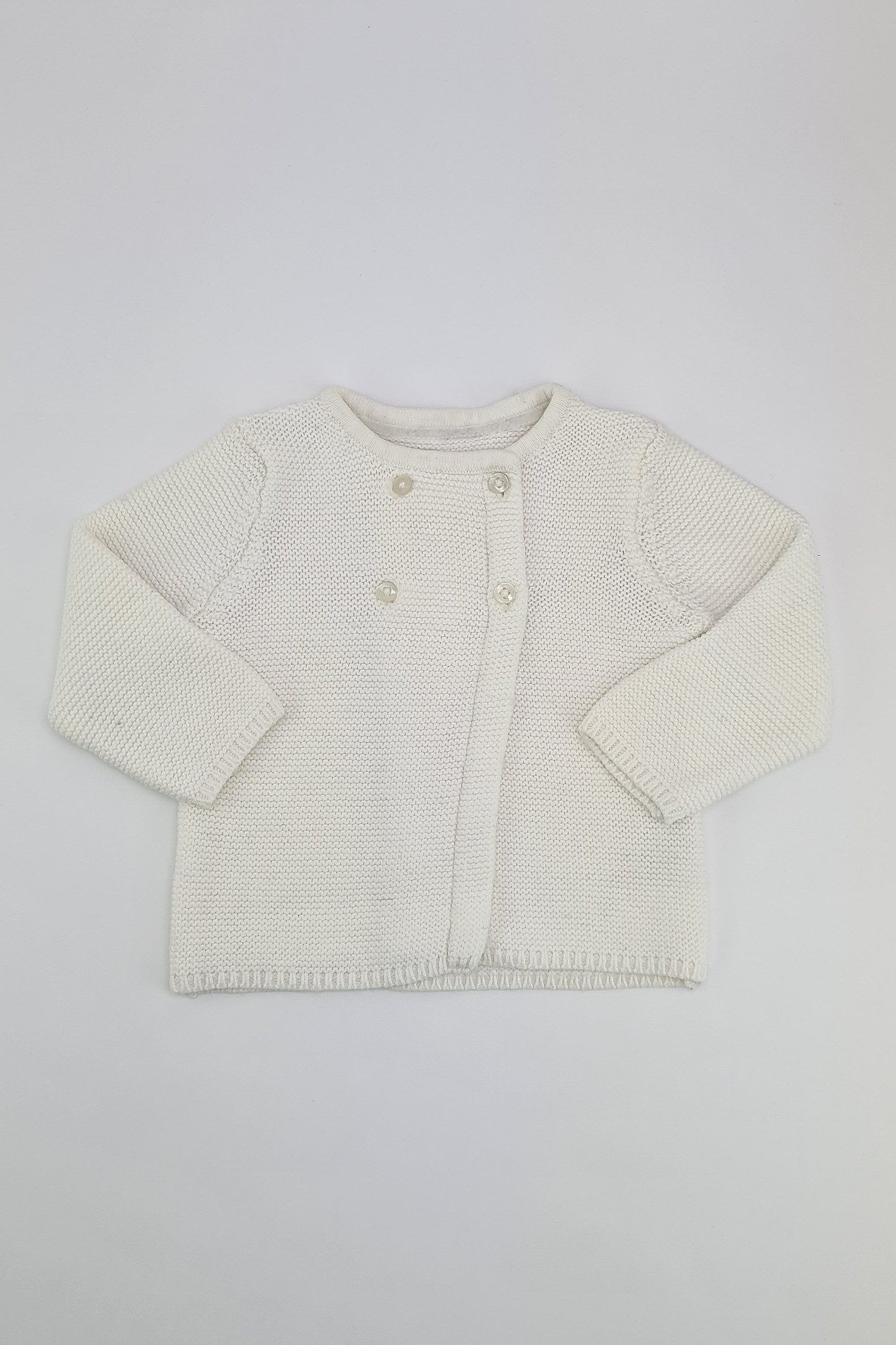 6-9m - White cardigan