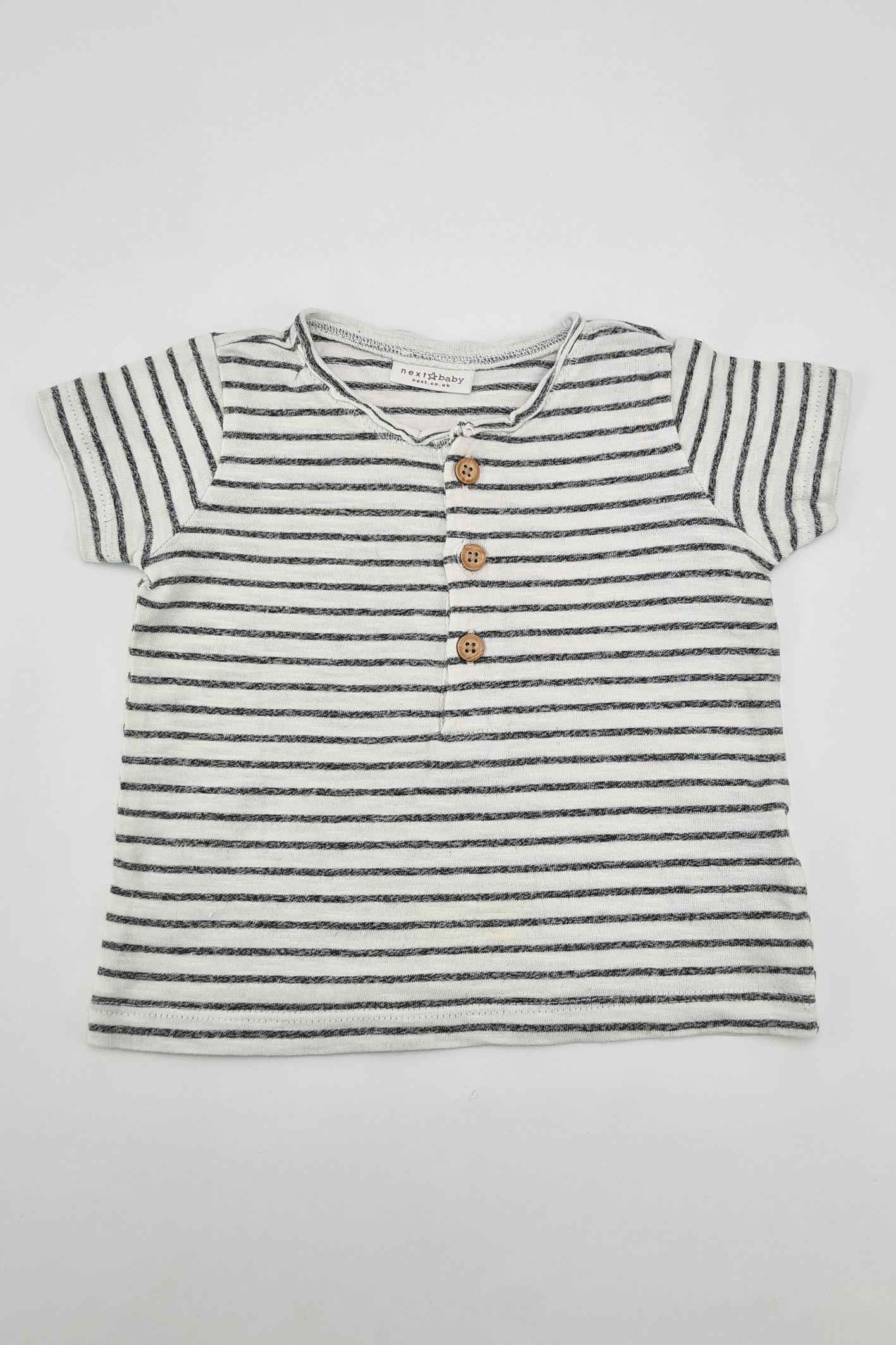 6-9m - T-shirt rayé gris et blanc