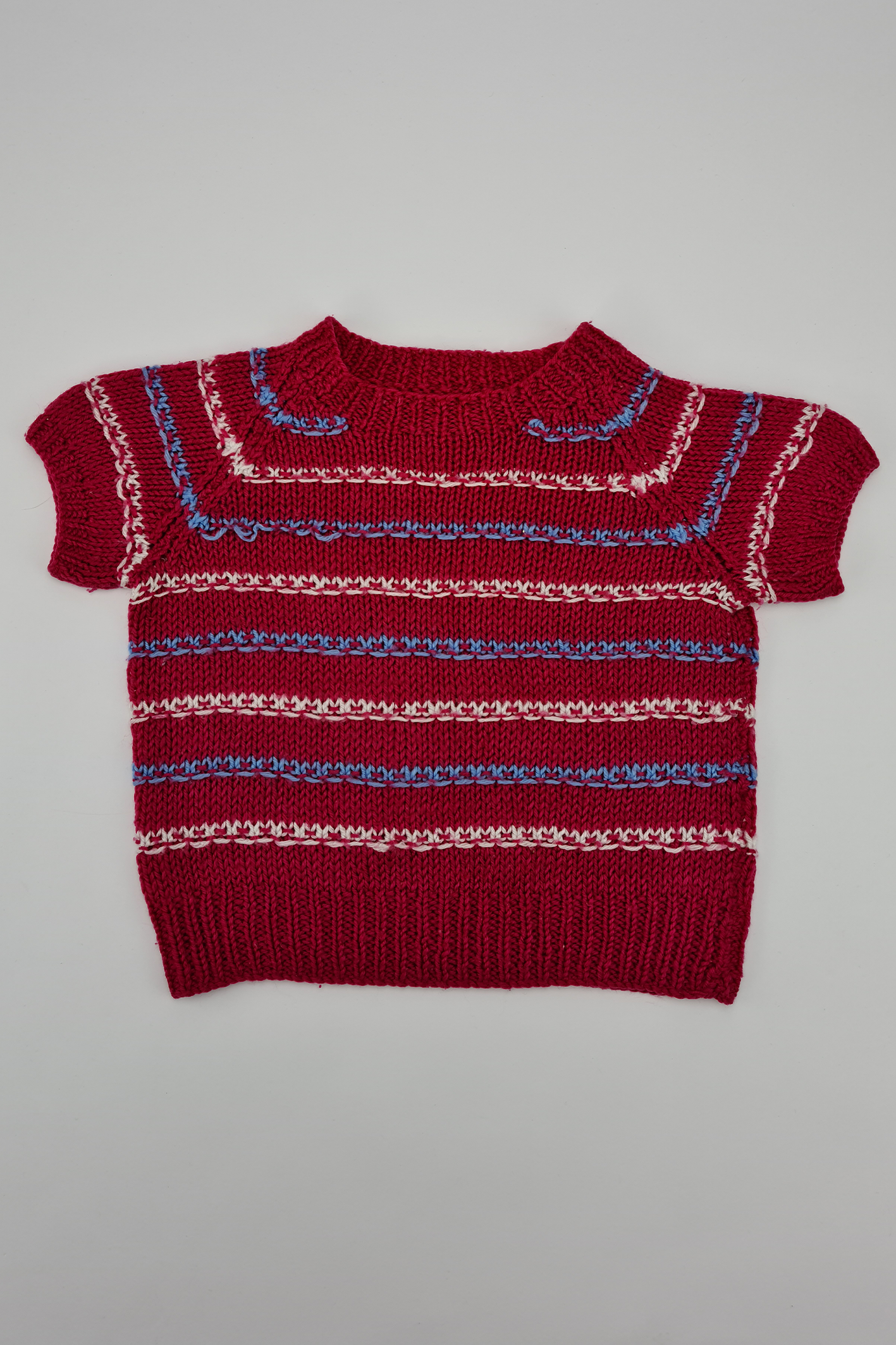 Pull rayé à manches courtes