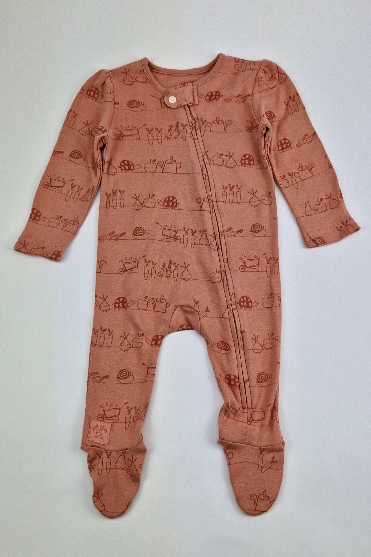 3-6m - Farm Print Sleepsuit