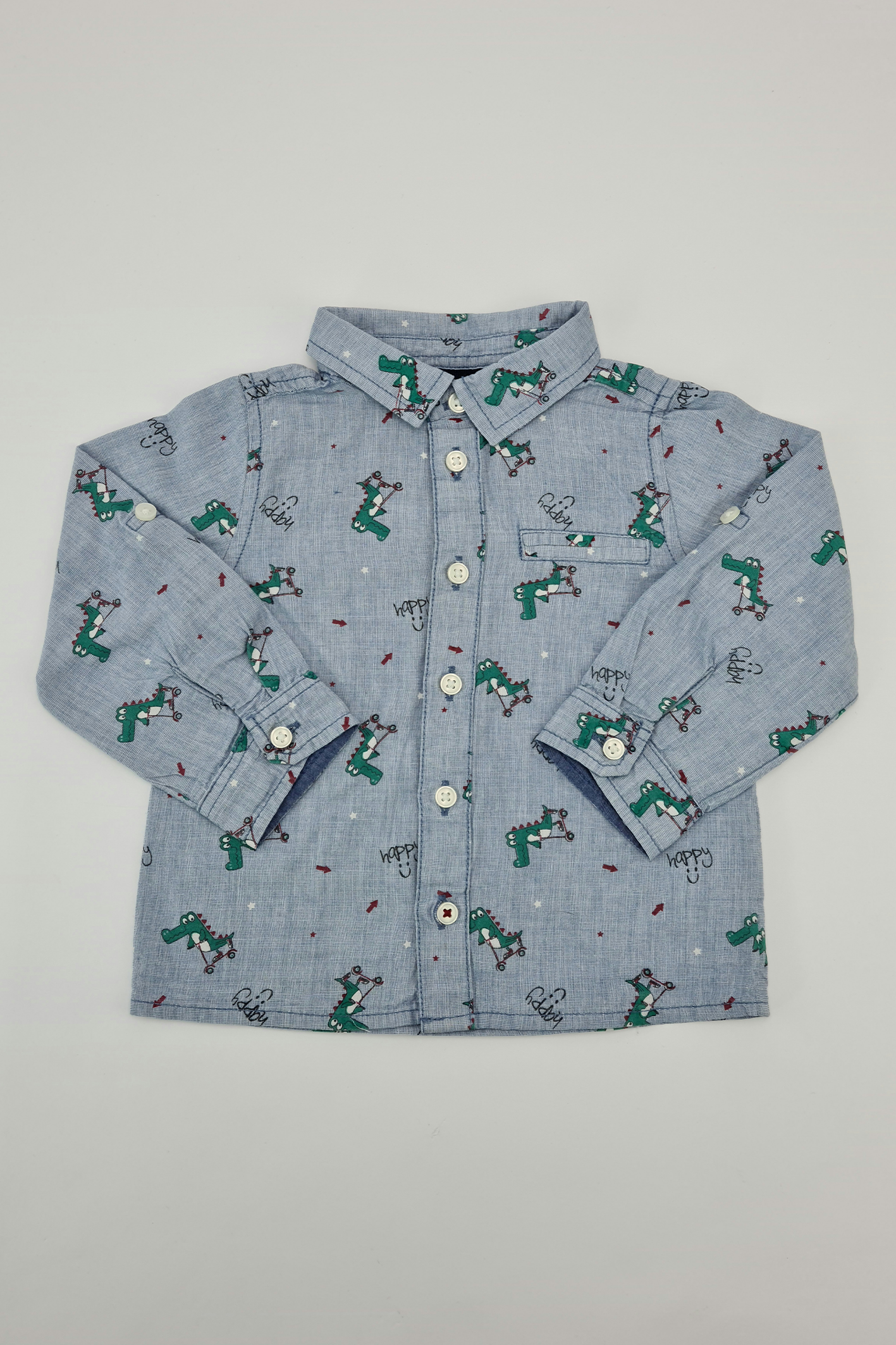 12-18 mois - Chemise boutonnée Happy Dinosaur