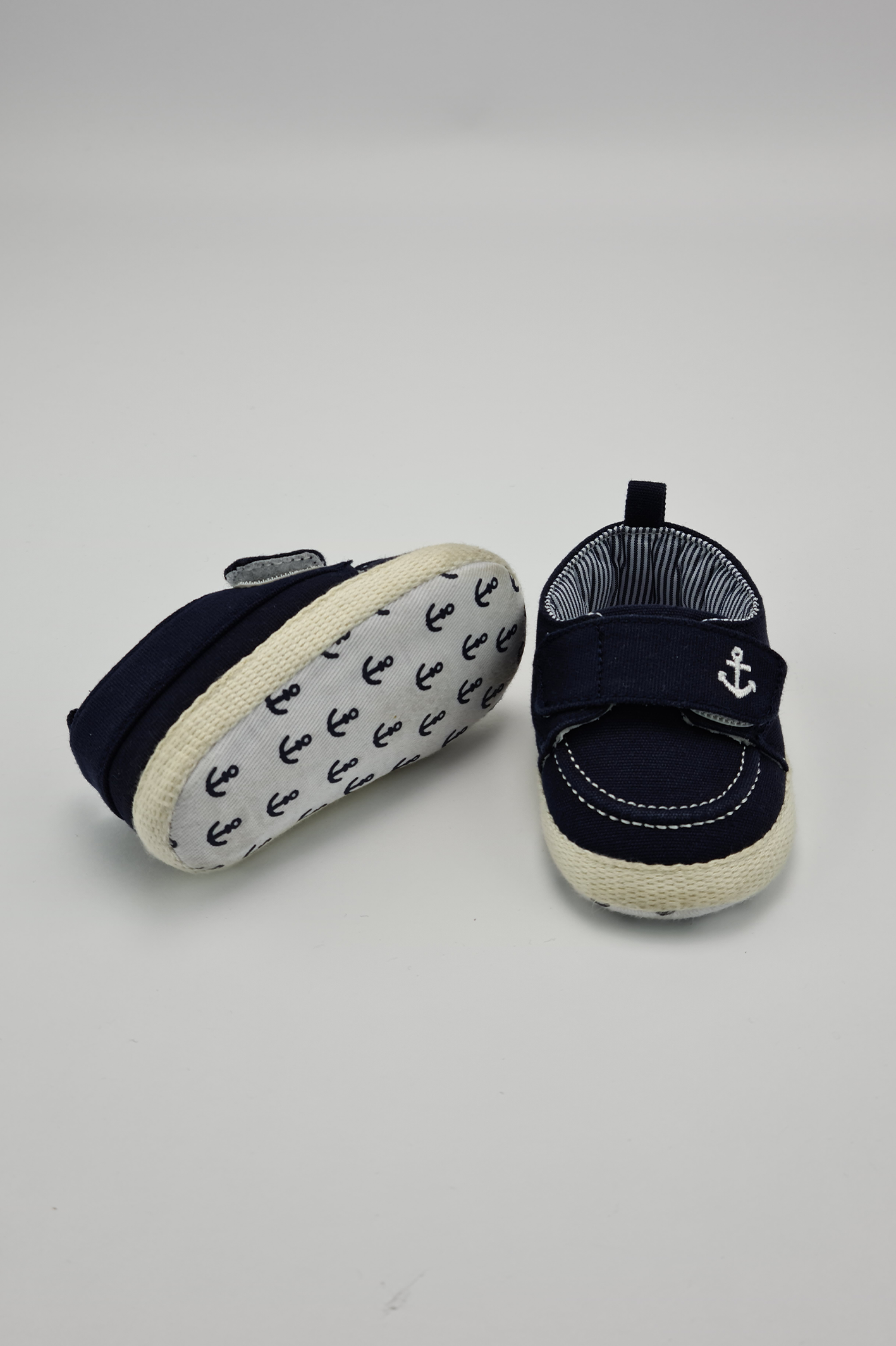 9-12m - Navy Boat Shoes