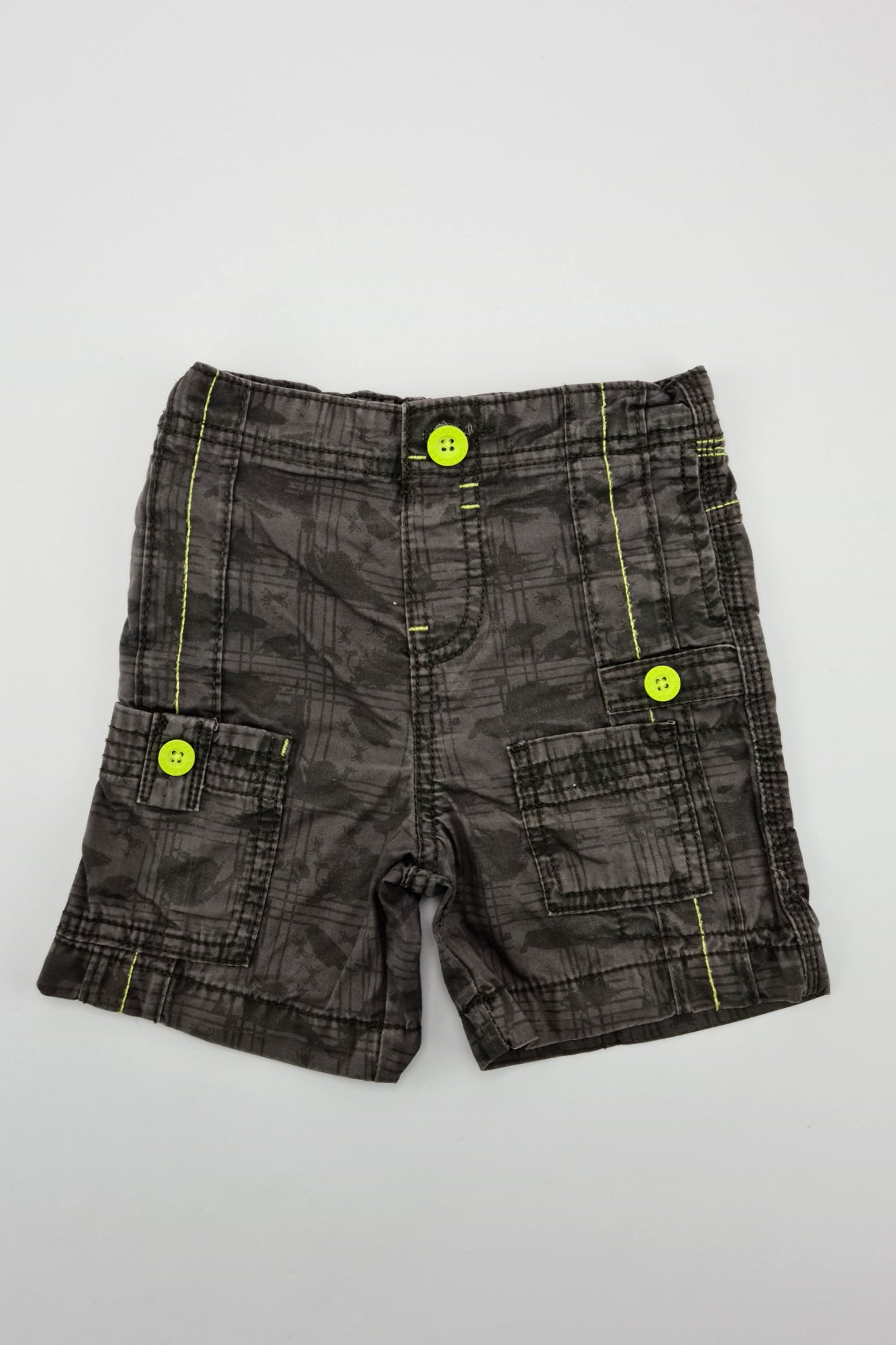 9-12m - Charcoal Cargo Shorts (Cherokee)
