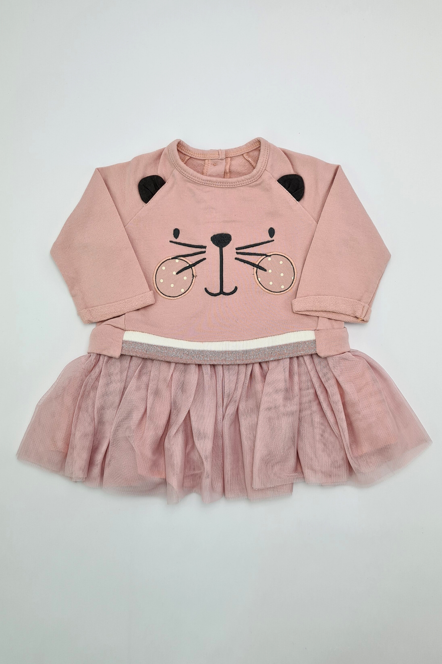 0 3m Pink Kitten Tutu Dress Matalan Precuddled