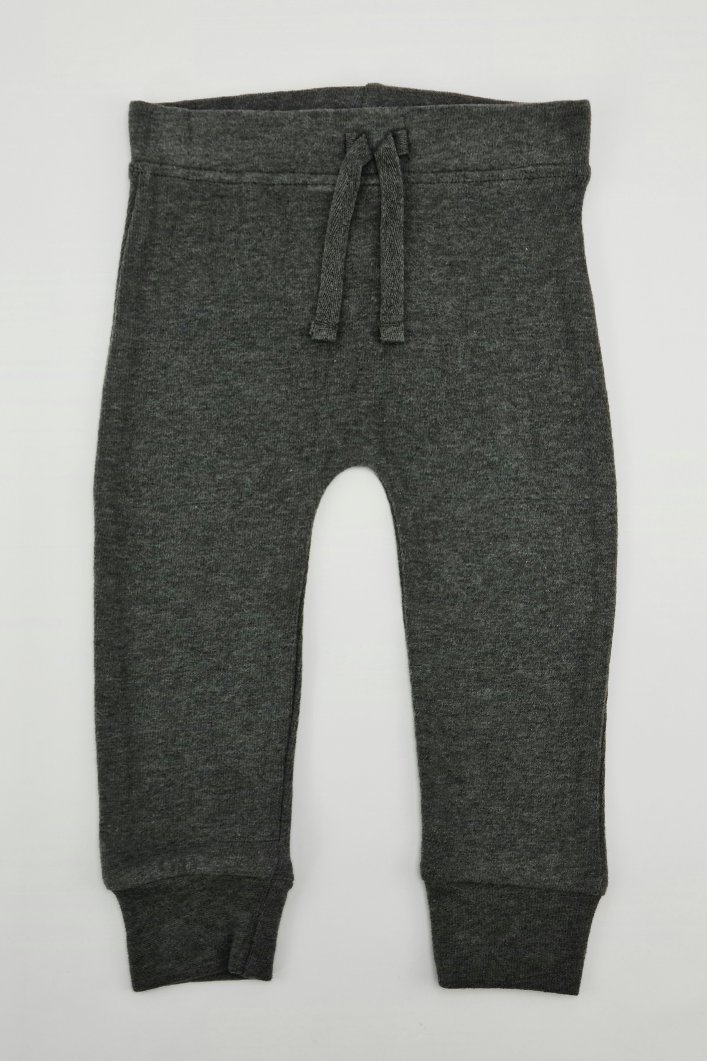 9-12m - 100% Cotton Charcoal Leggings (George)