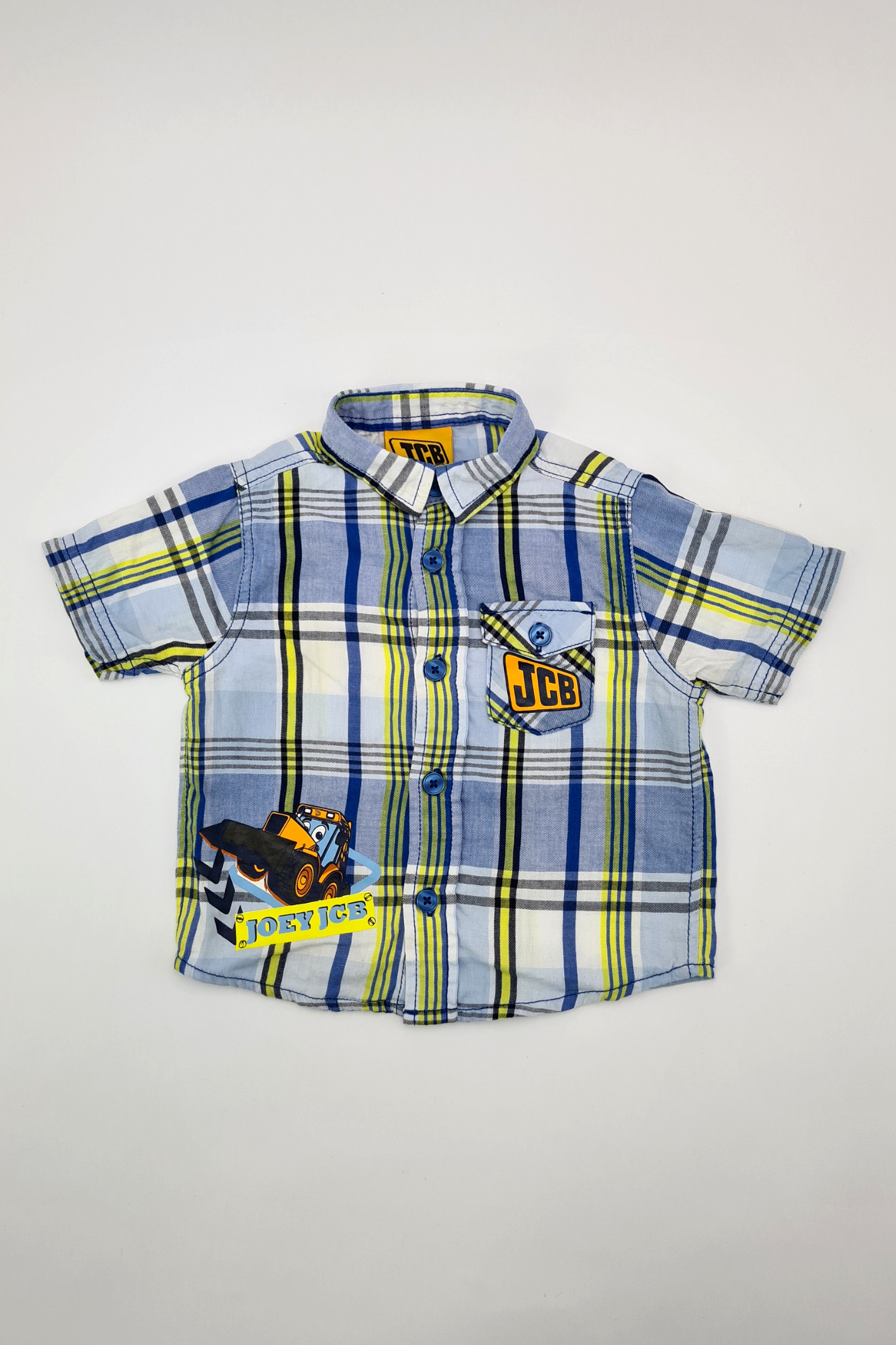 9-12m -JCB Plaid Shirt