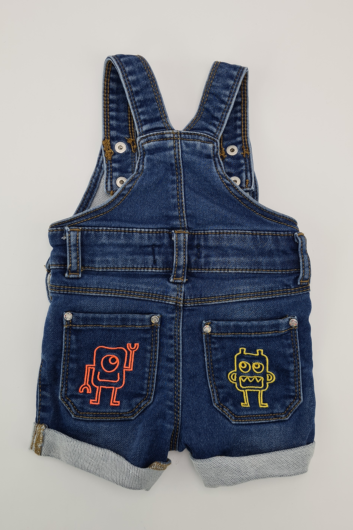 3-6 mois - Salopette short en jean (Primark)