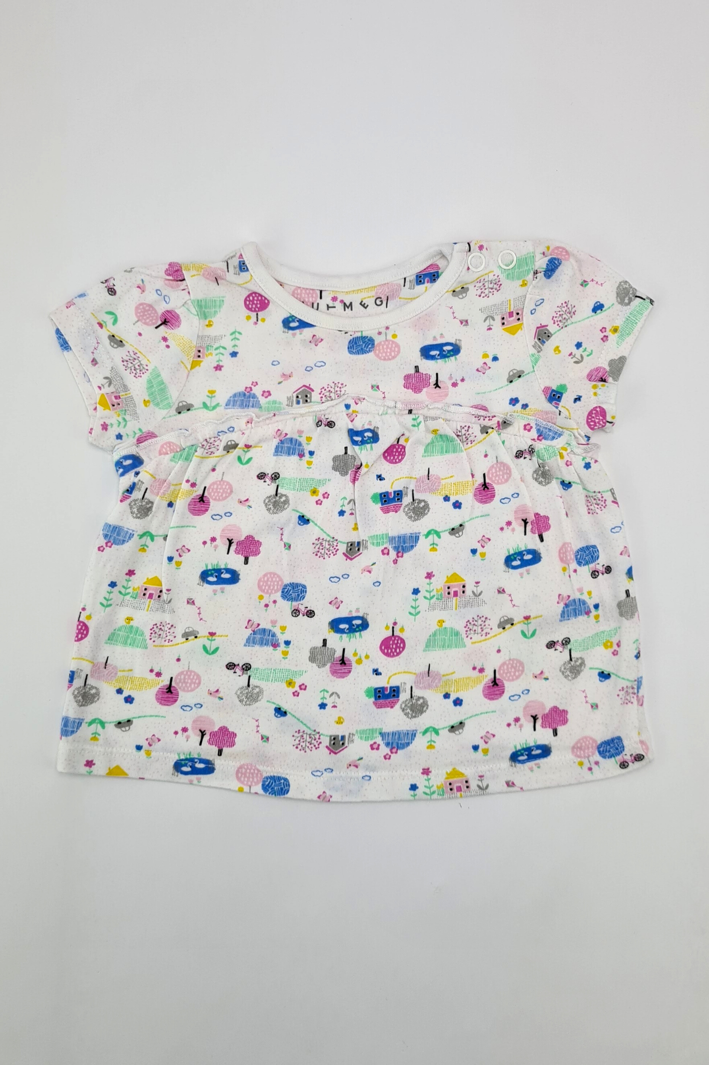 3-6 mois - T-shirt à manches courtes (Muscade)