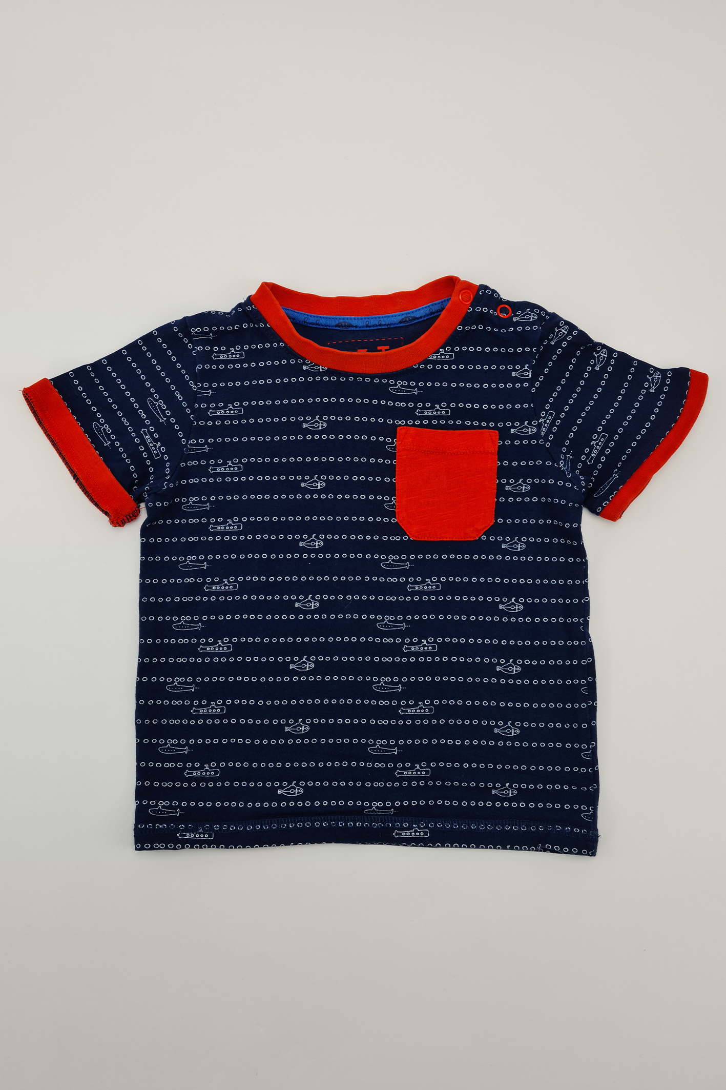 9-12m - T-shirt imprimé sous-marin
