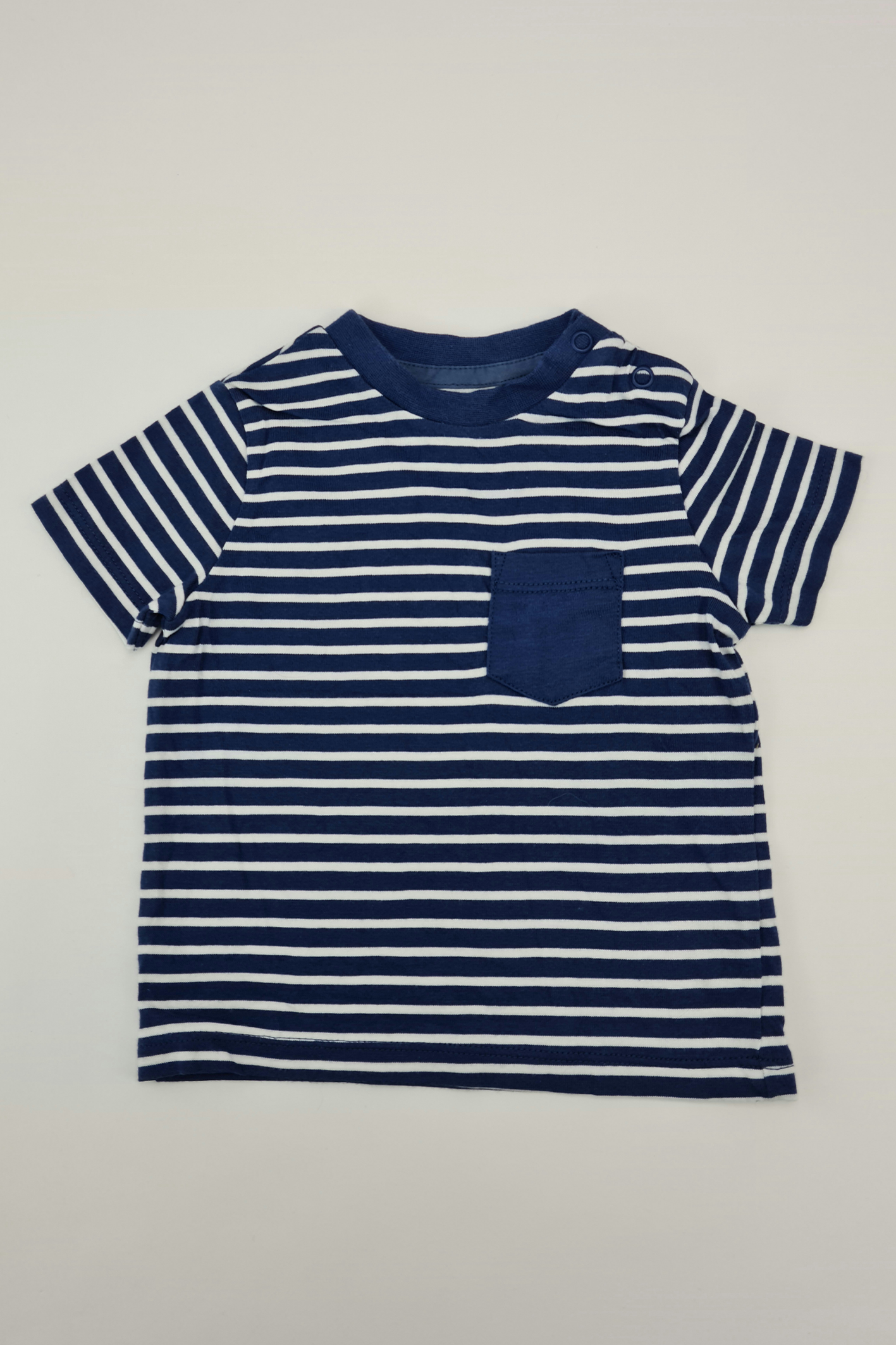 6-9m - T-shirt rayé bleu