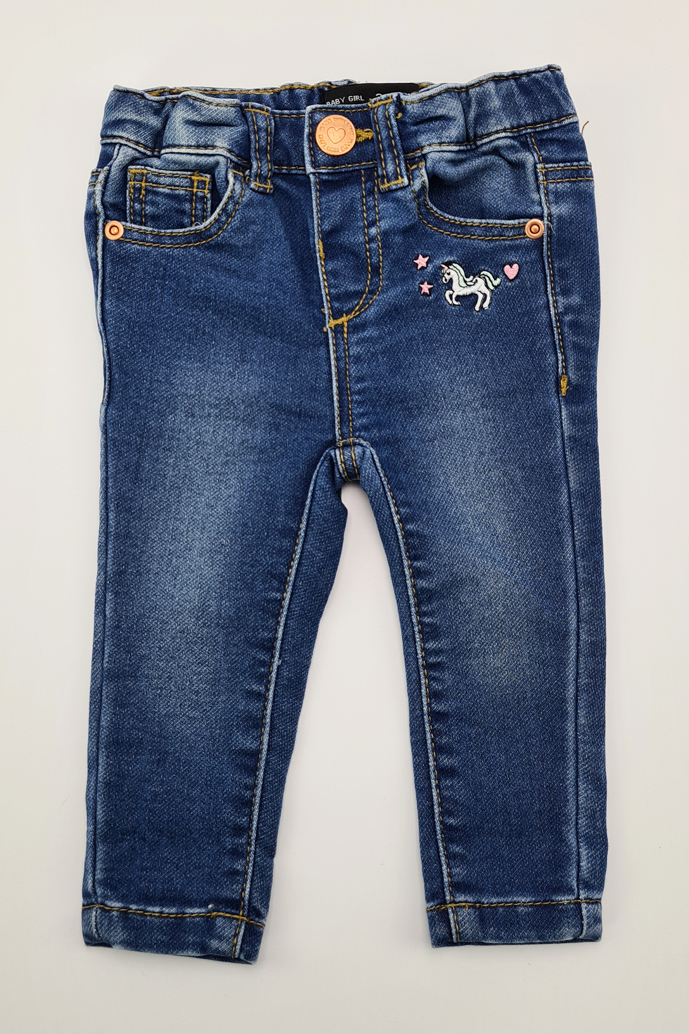 3–6 Monate – Einhorn-Jeans (Denim Co)